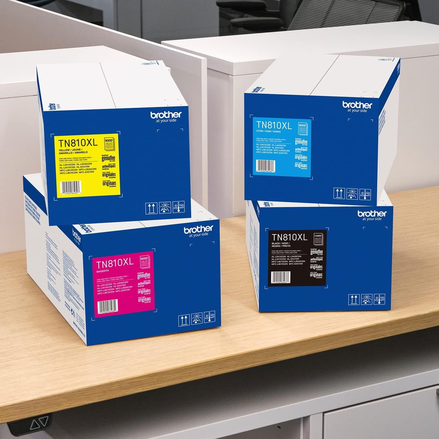 image:imageBrother Genuine High Yield Toner Cartridge TN810XLY Replacement Yellow Toner Page Yield Up to 9000 PagesBlack