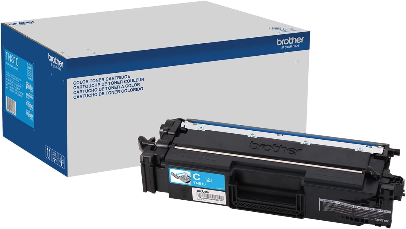image:imageBrother Genuine High Yield Toner Cartridge TN810XLY Replacement Yellow Toner Page Yield Up to 9000 PagesCyan