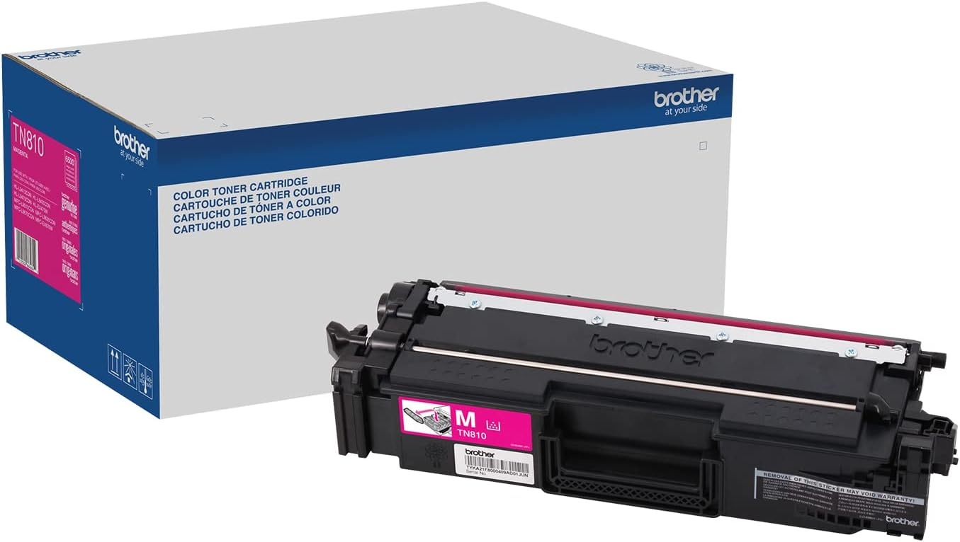 image:imageBrother Genuine High Yield Toner Cartridge TN810XLY Replacement Yellow Toner Page Yield Up to 9000 PagesMagenta