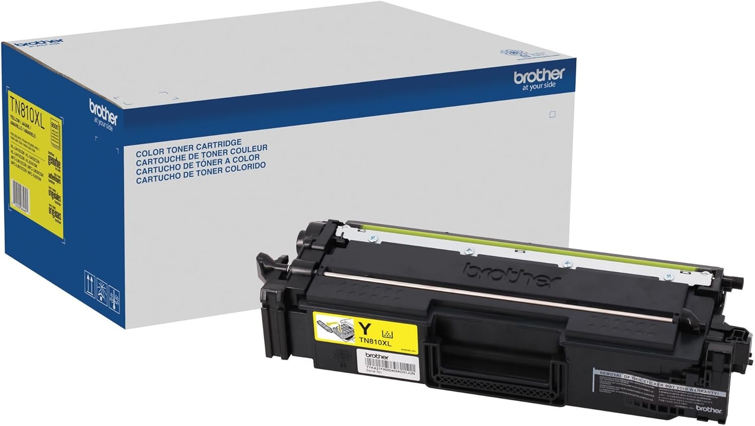 image:imageBrother Genuine High Yield Toner Cartridge TN810XLY Replacement Yellow Toner Page Yield Up to 9000 PagesYellow