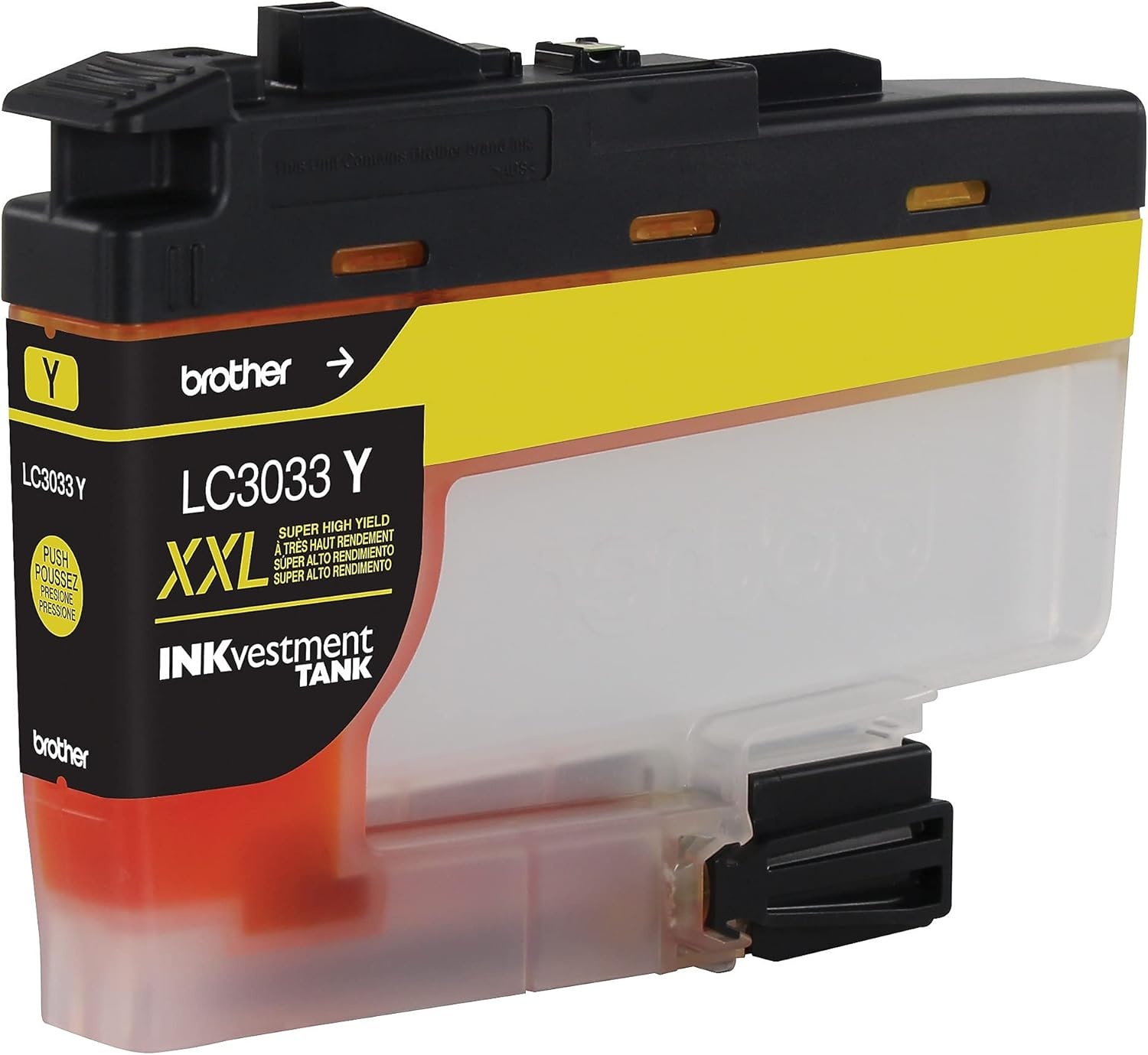 image:imageBrother Genuine LC3033C Single Pack Super HighYield Cyan INKvestment Tank Ink Cartridge Page Yield Up to 1500 Pages LC3033 Amazon Dash Replenishment CartridgeYellow