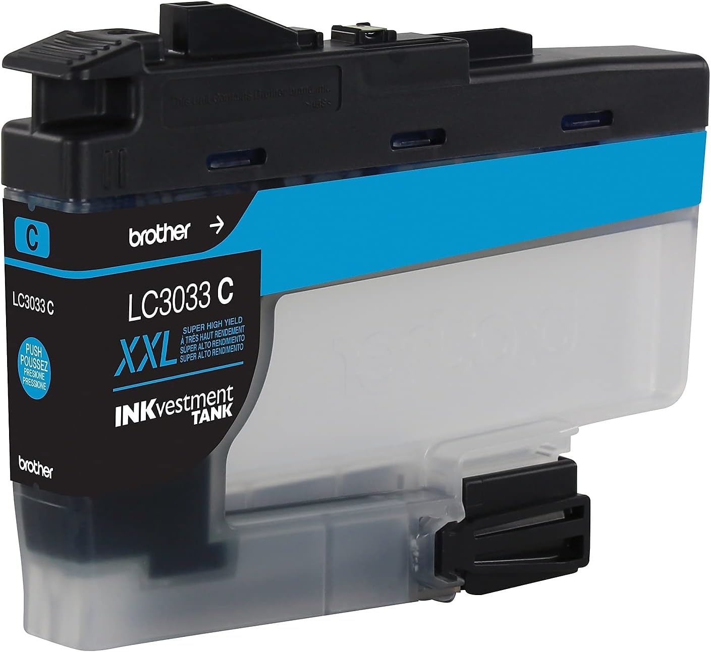 image:imageBrother Genuine LC3033C Single Pack Super HighYield Cyan INKvestment Tank Ink Cartridge Page Yield Up to 1500 Pages LC3033 Amazon Dash Replenishment CartridgeCyan