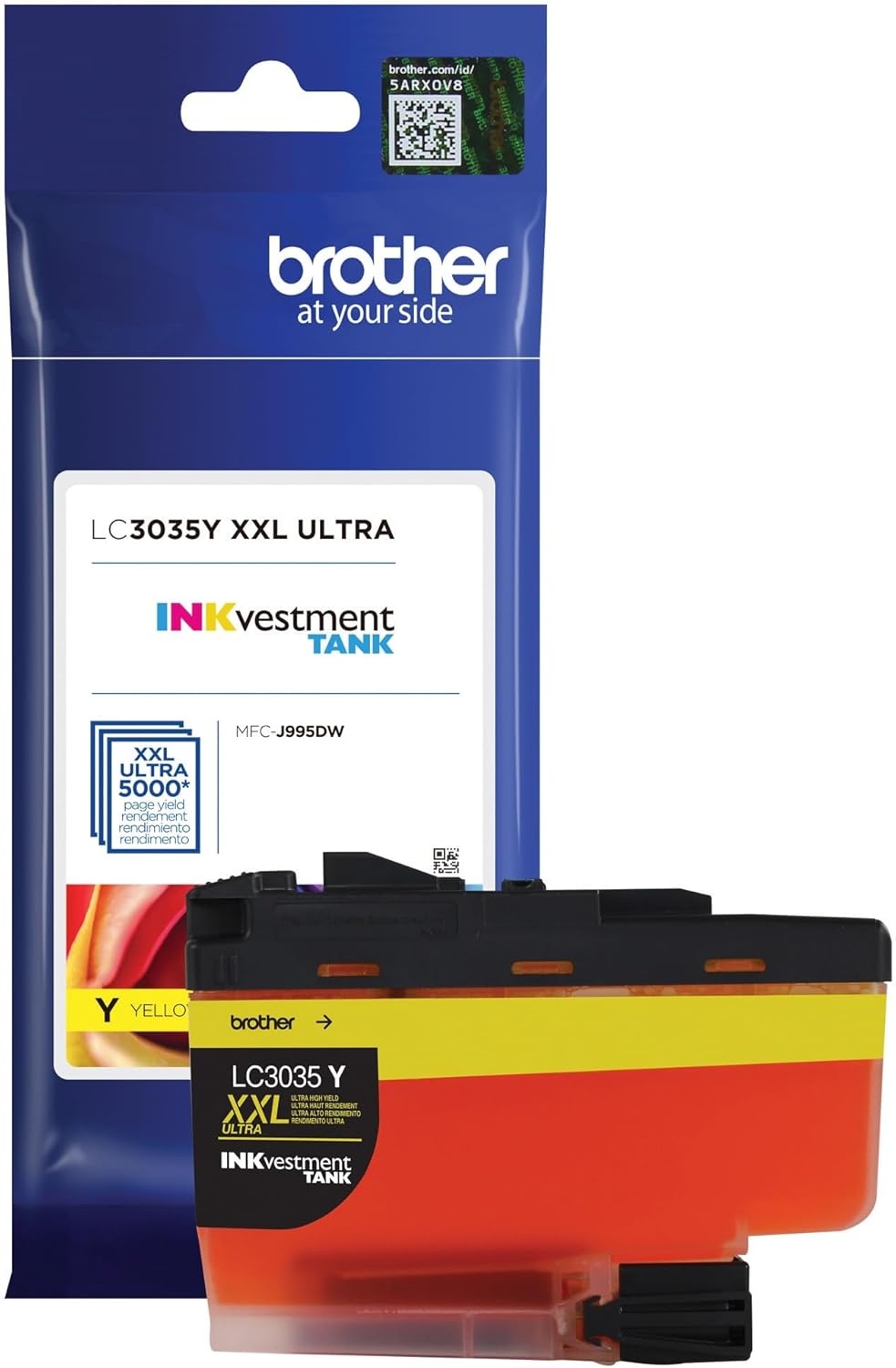 image:imageBrother Genuine LC3033C Single Pack Super HighYield Cyan INKvestment Tank Ink Cartridge Page Yield Up to 1500 Pages LC3033 Amazon Dash Replenishment CartridgeYellow