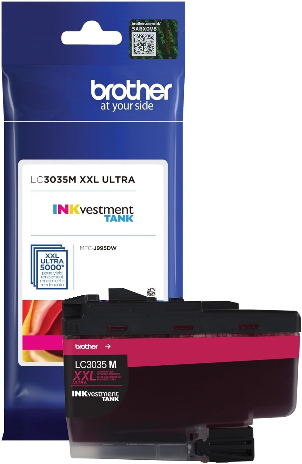 image:imageBrother Genuine LC3033C Single Pack Super HighYield Cyan INKvestment Tank Ink Cartridge Page Yield Up to 1500 Pages LC3033 Amazon Dash Replenishment CartridgeMagenta