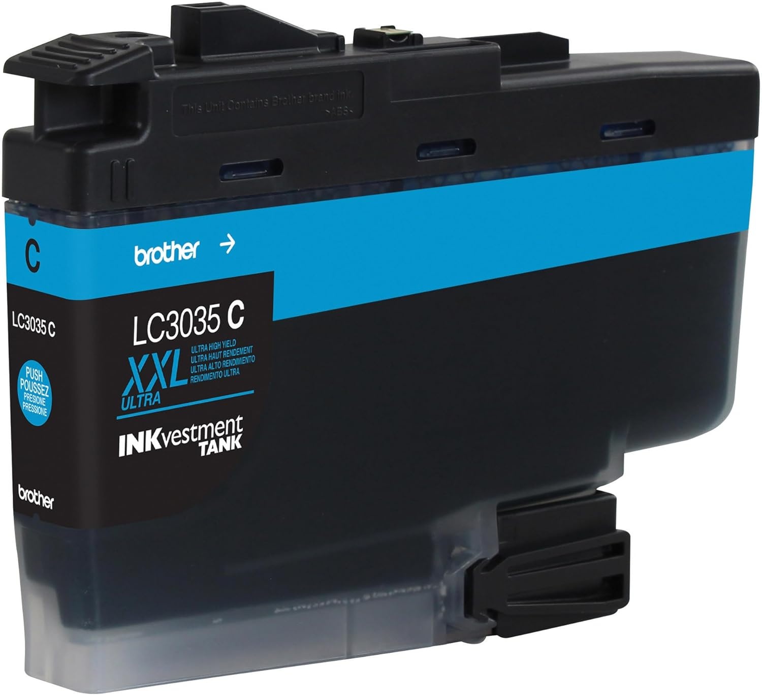 image:imageBrother Genuine LC3033C Single Pack Super HighYield Cyan INKvestment Tank Ink Cartridge Page Yield Up to 1500 Pages LC3033 Amazon Dash Replenishment CartridgeCyan