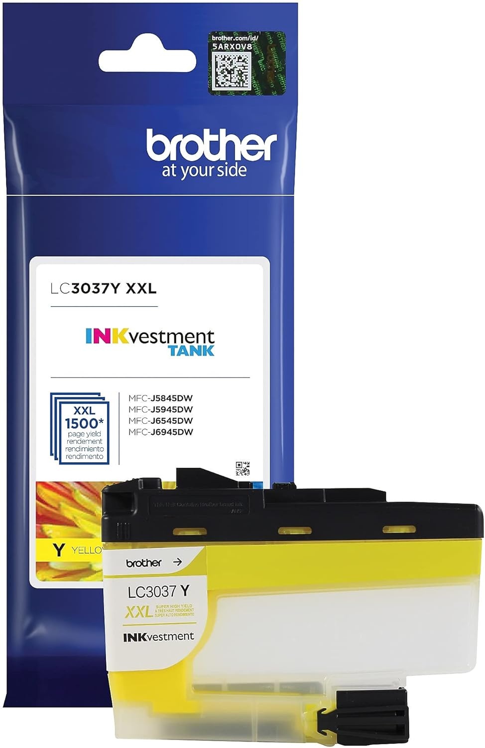 image:imageBrother Genuine LC3039C Single Pack Ultra HighYield Cyan INKvestment Tank Ink Cartridge Page Yield Up to 5000 Pages LC3039 Amazon Dash Replenishment CartridgeYellow