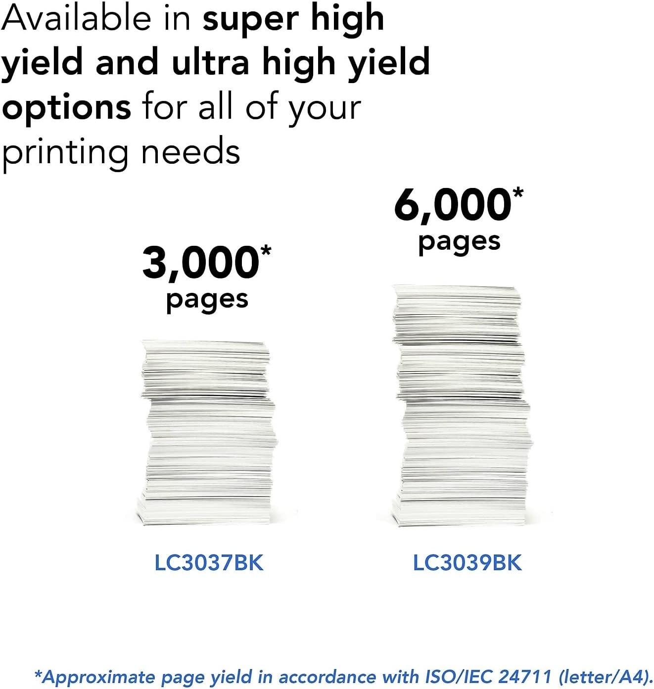image:imageBrother Genuine LC3039C Single Pack Ultra HighYield Cyan INKvestment Tank Ink Cartridge Page Yield Up to 5000 Pages LC3039 Amazon Dash Replenishment CartridgeColors