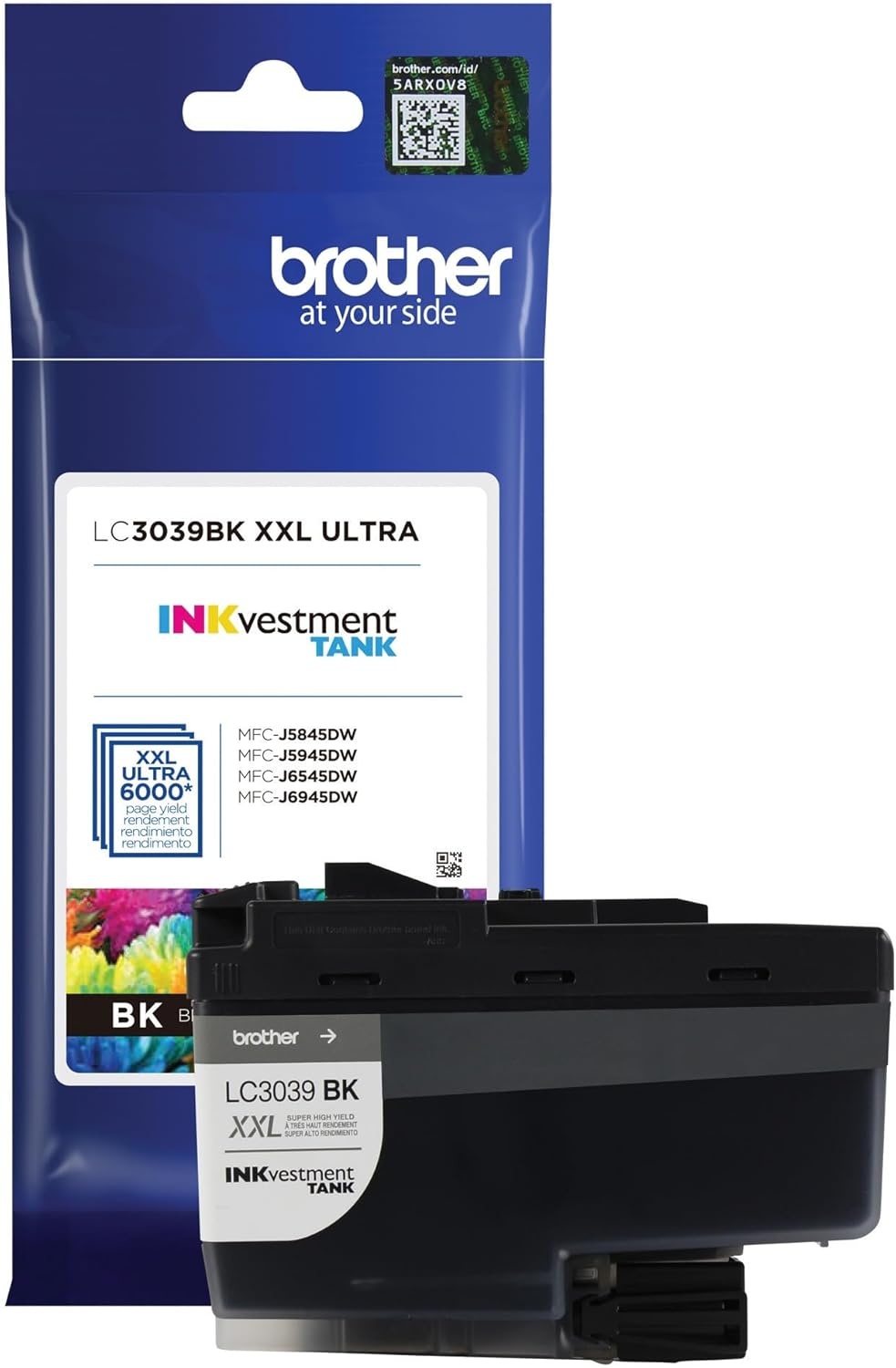 image:imageBrother Genuine LC3039C Single Pack Ultra HighYield Cyan INKvestment Tank Ink Cartridge Page Yield Up to 5000 Pages LC3039 Amazon Dash Replenishment CartridgeBlack