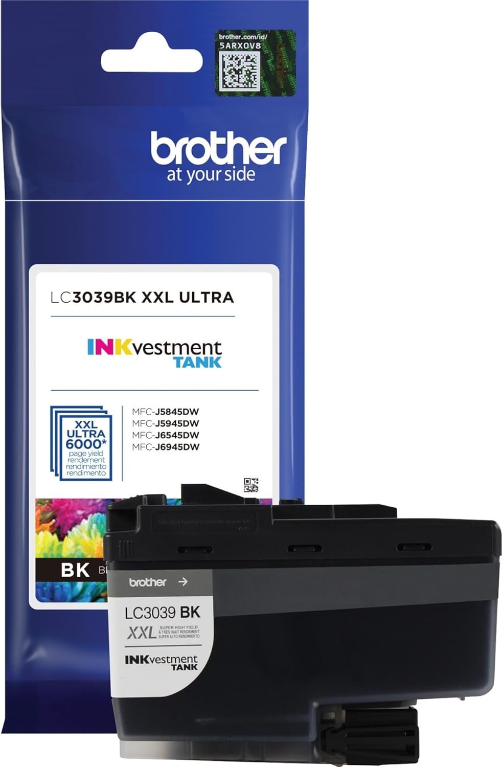 image:imageBrother Genuine LC3039C Single Pack Ultra HighYield Cyan INKvestment Tank Ink Cartridge Page Yield Up to 5000 Pages LC3039 Amazon Dash Replenishment CartridgeBlack