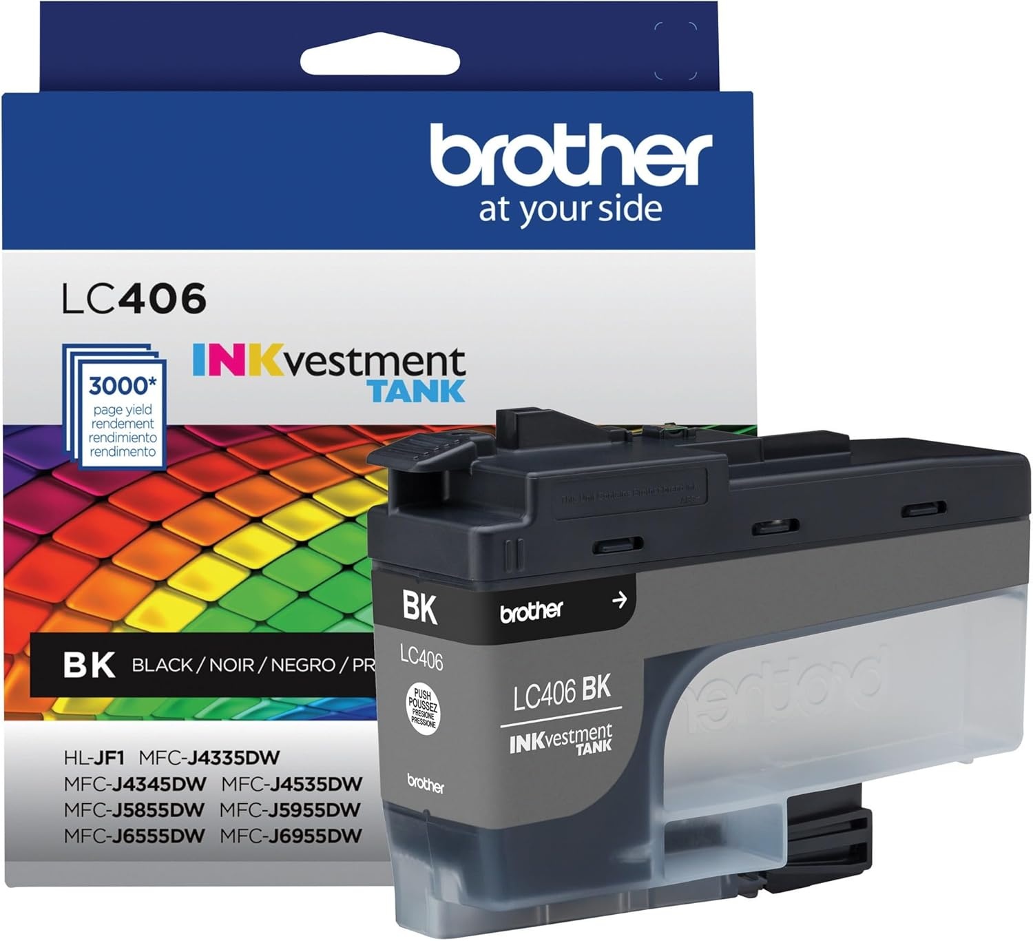 image:imageBrother Genuine LC406M Standard Yield Magenta INKvestment Tank Ink CartridgeBlack