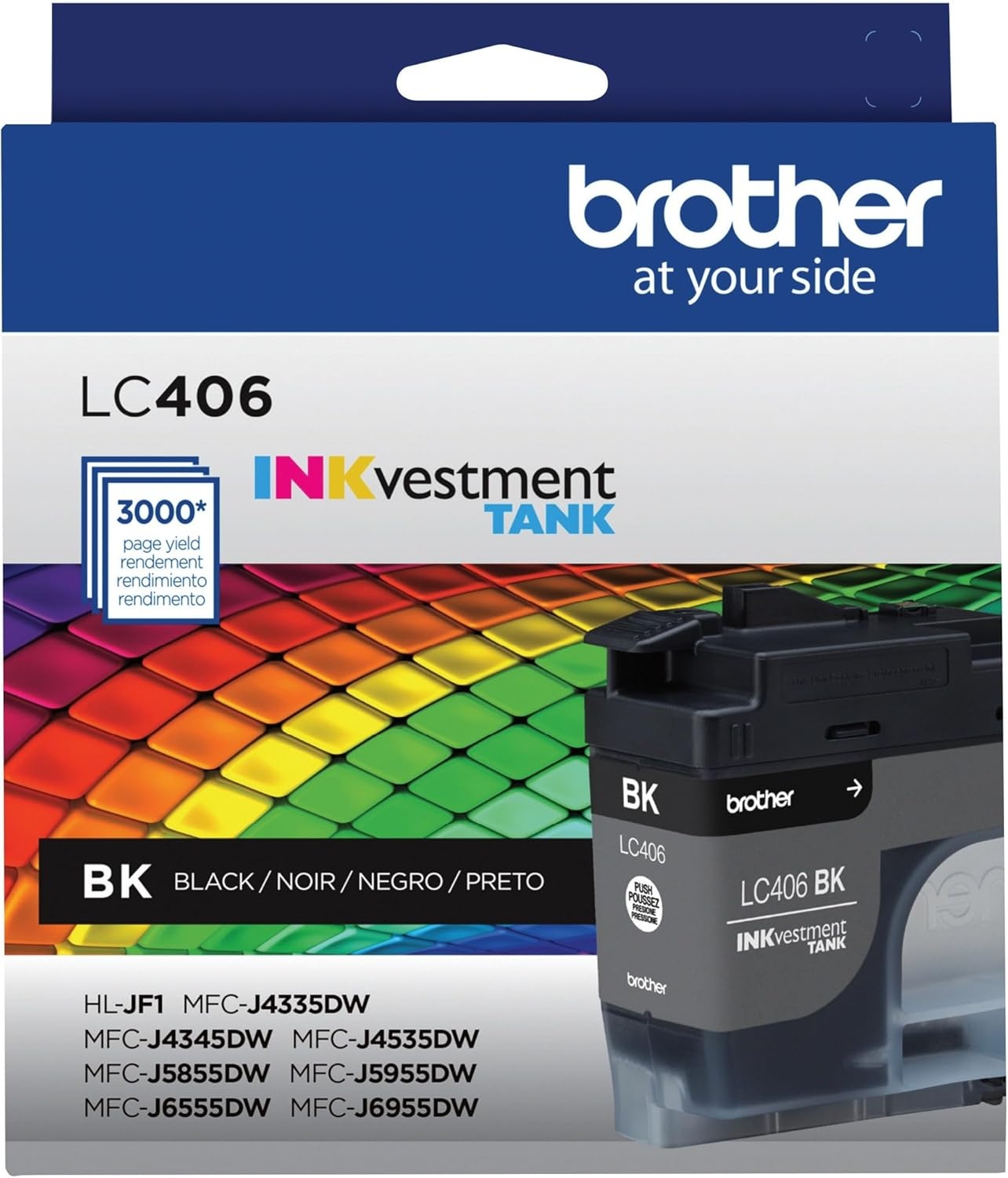 image:imageBrother Genuine LC406M Standard Yield Magenta INKvestment Tank Ink CartridgeBlack