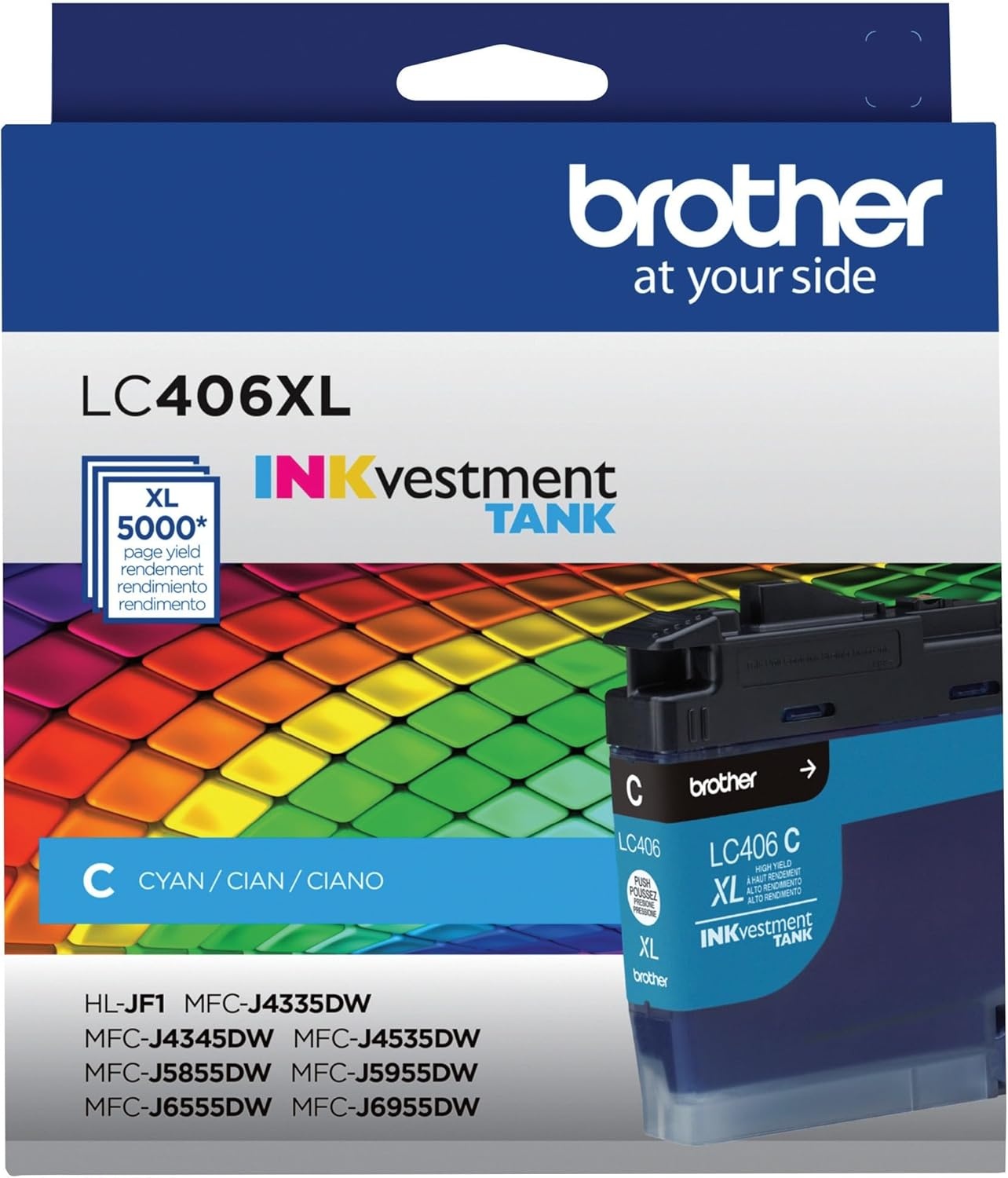 image:imageBrother Genuine LC406M Standard Yield Magenta INKvestment Tank Ink CartridgeCyan