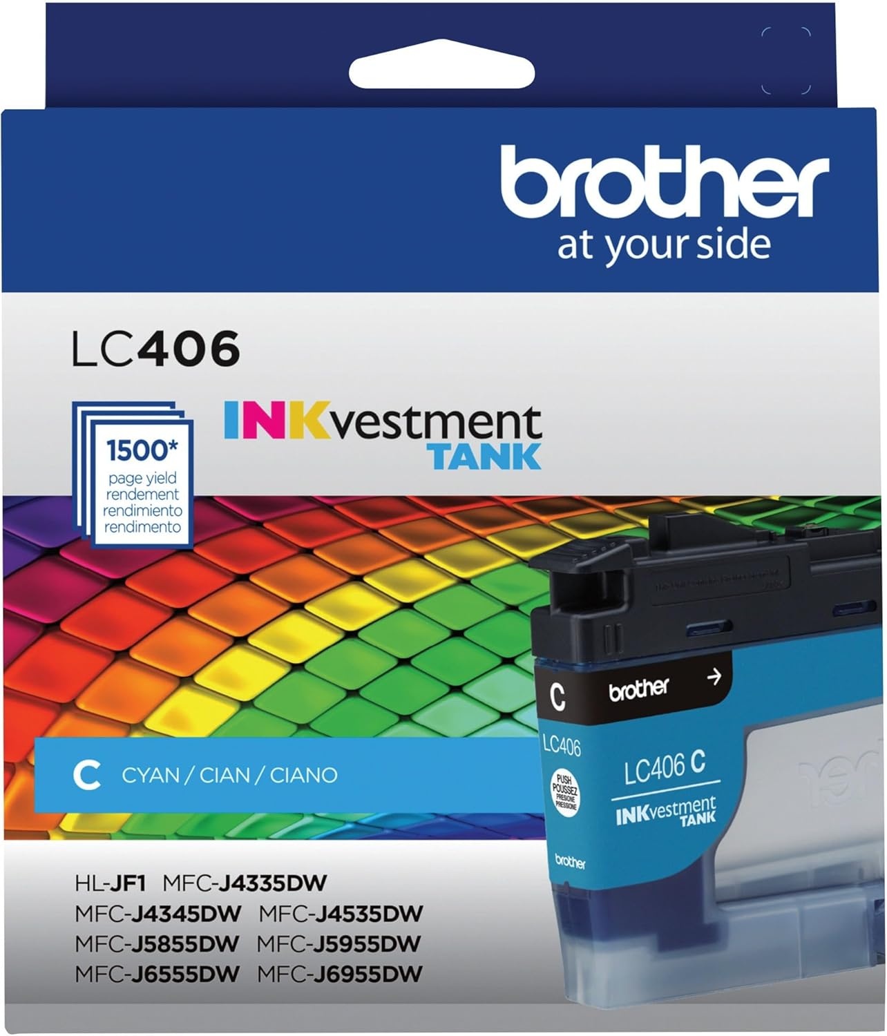 image:imageBrother Genuine LC406M Standard Yield Magenta INKvestment Tank Ink CartridgeCyan