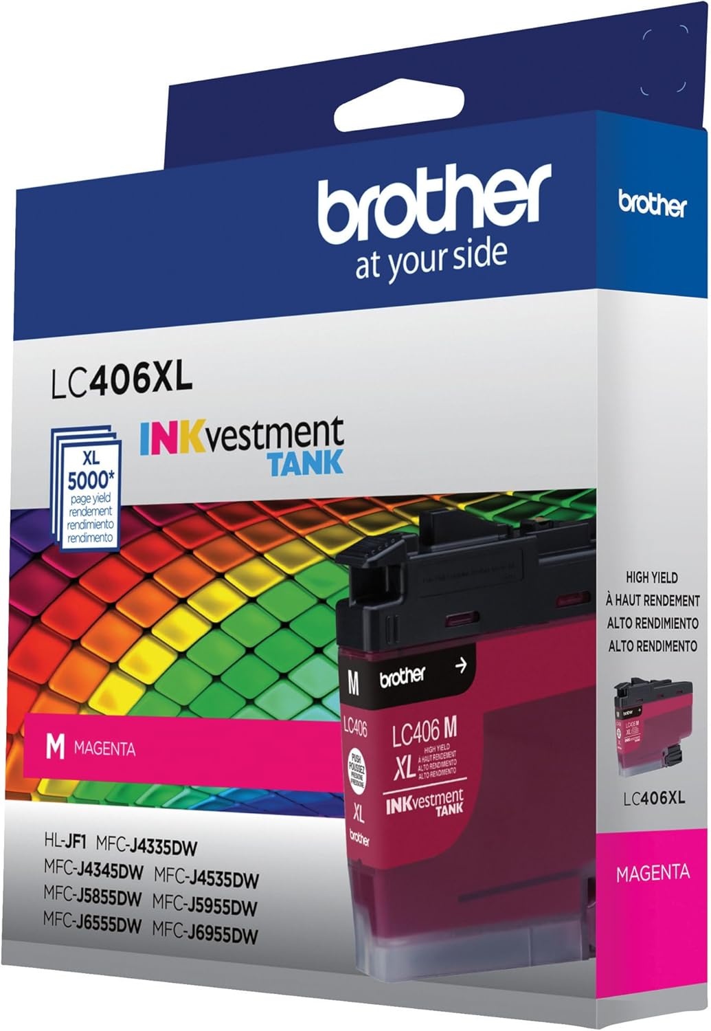 image:imageBrother Genuine LC406M Standard Yield Magenta INKvestment Tank Ink CartridgeMagenta