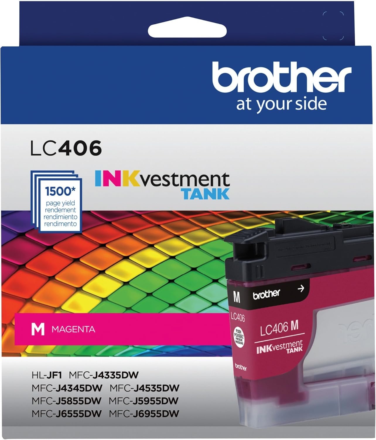 image:imageBrother Genuine LC406M Standard Yield Magenta INKvestment Tank Ink CartridgeMagenta