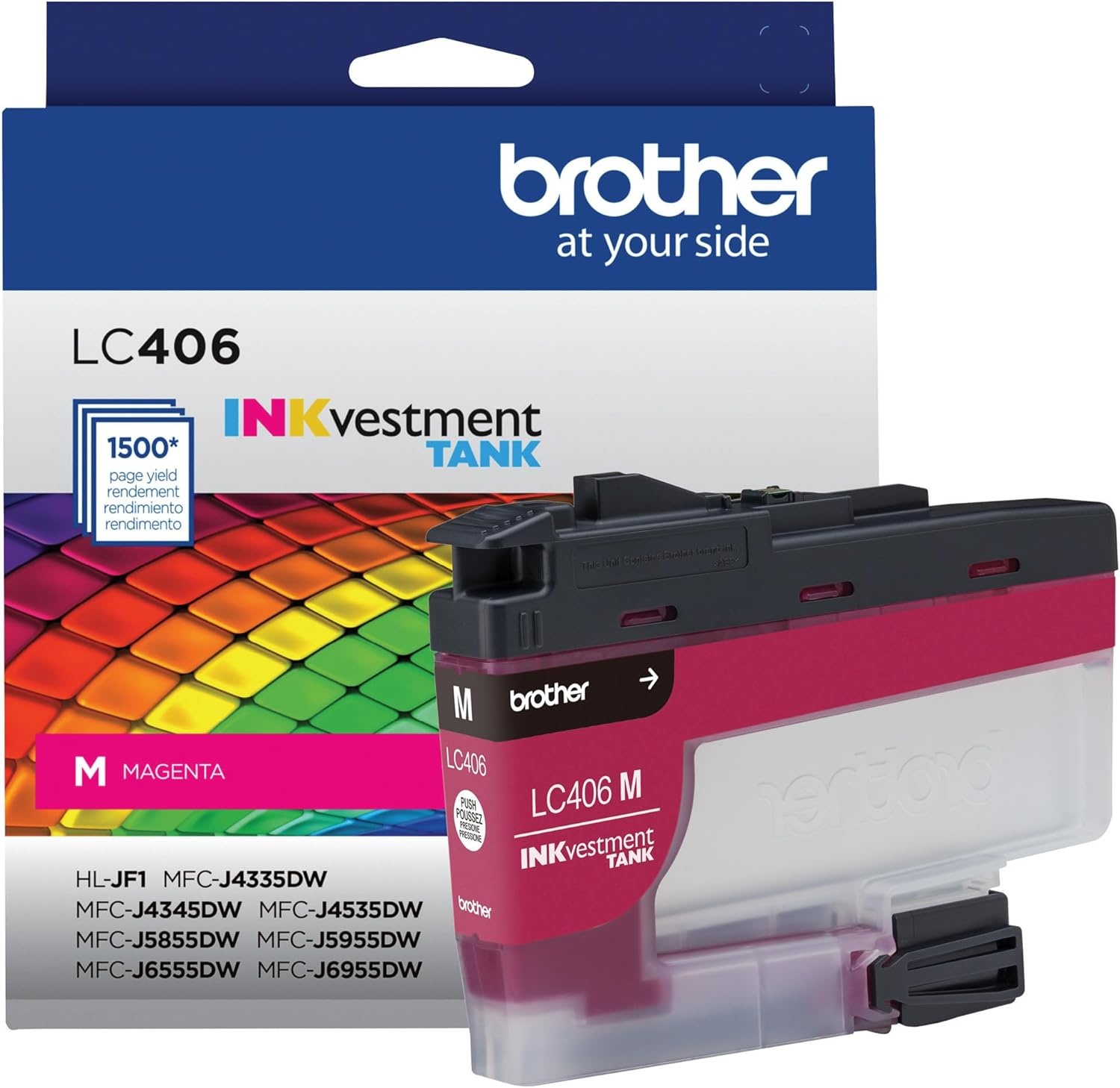 image:imageBrother Genuine LC406M Standard Yield Magenta INKvestment Tank Ink CartridgeMagenta