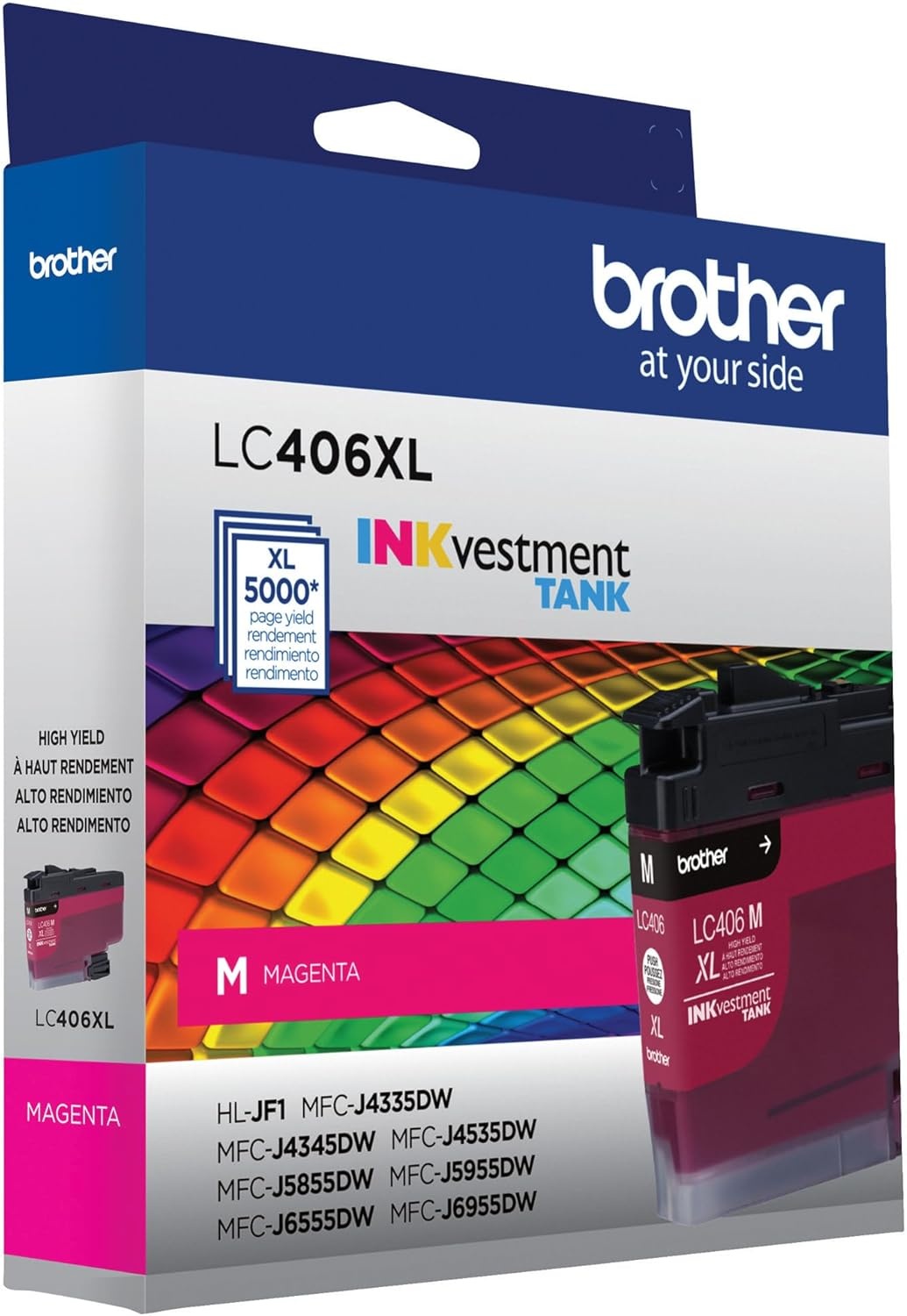 image:imageBrother Genuine LC406M Standard Yield Magenta INKvestment Tank Ink CartridgeMagenta