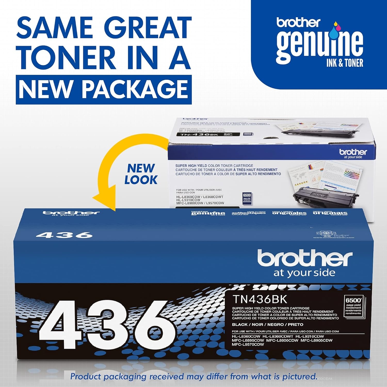 image:imageBrother Genuine Super High Yield Toner Cartridge TN436C Replacement Cyan Toner Yield up to 6500 Pages Amazon Dash Replenishment CartridgeNa