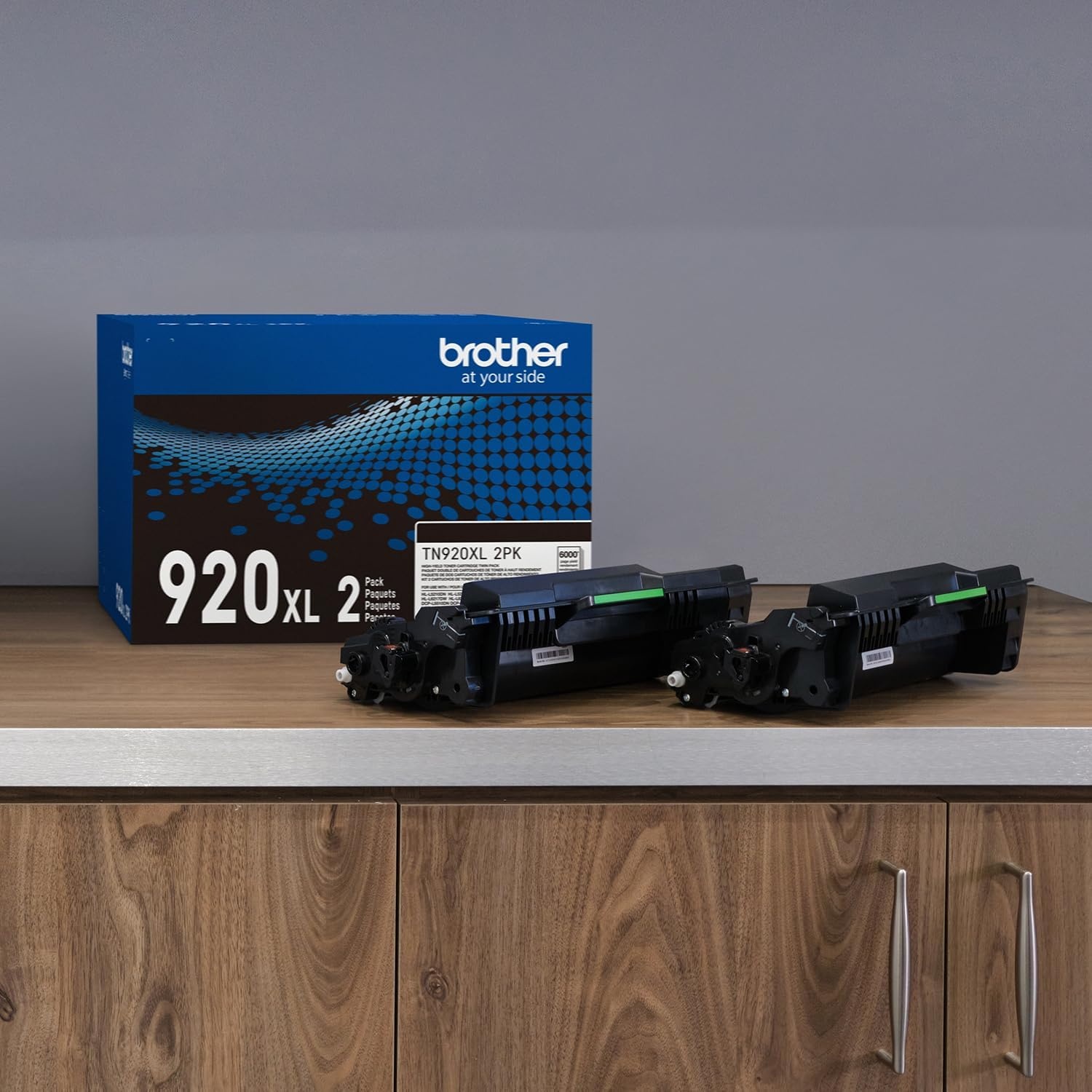image:imageBrother Genuine TN920XL HighYield Black Toner Cartridge 2Pack for Professional Business Laser Printers 12000 Pages per Cartridge Compatible with HLL5210DW HLL6210DW SeriesPack of 2