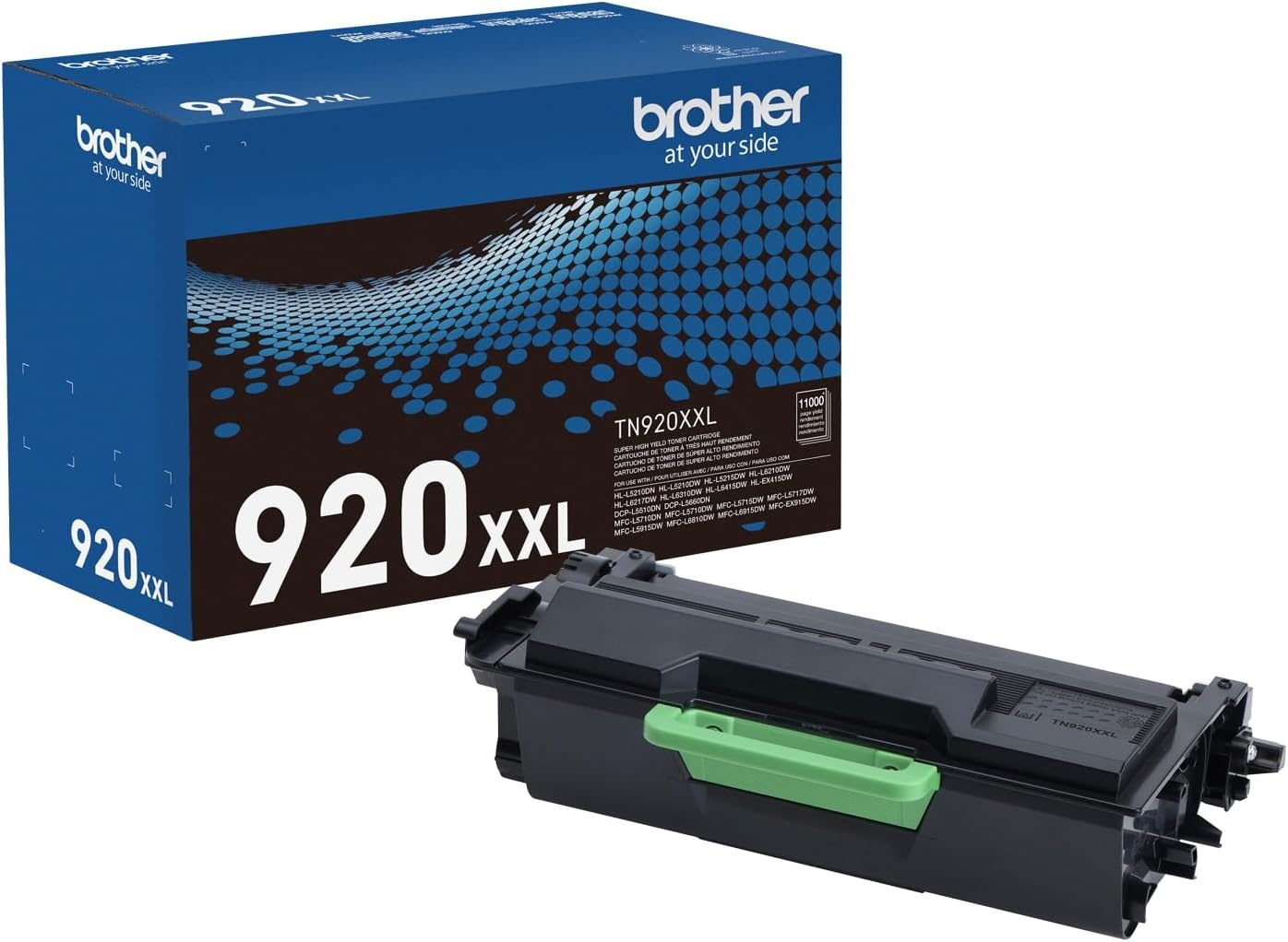 image:imageBrother Genuine TN920XL HighYield Black Toner Cartridge 2Pack for Professional Business Laser Printers 12000 Pages per Cartridge Compatible with HLL5210DW HLL6210DW SeriesPack of 1