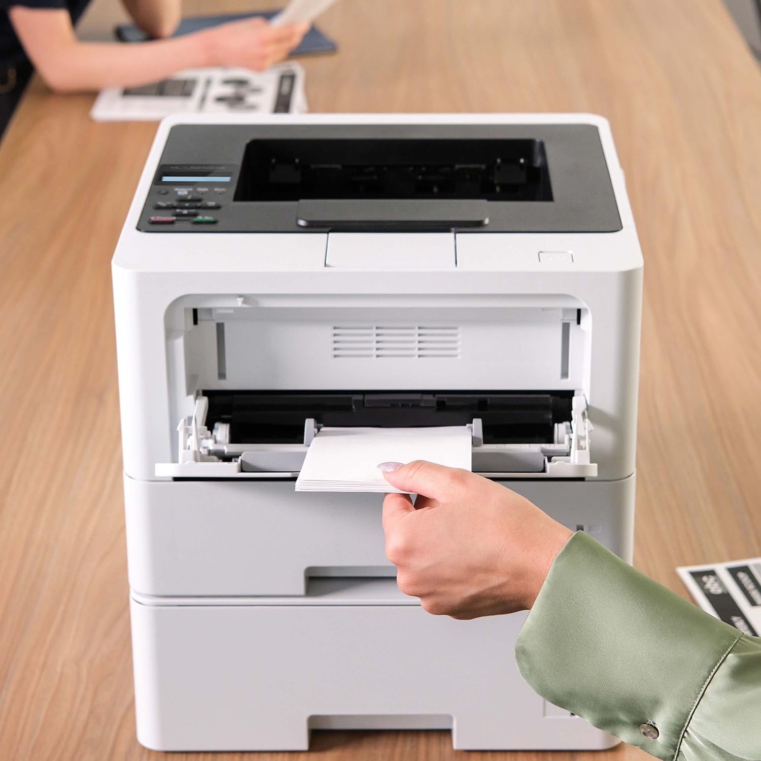 image:imageBrother HLL5210DWT Business Monochrome Laser Printer with Dual Trays Wireless and Gigabit Ethernet Networking Duplex Printing Large Paper Capacity and Mobile Printing WhiteHLL5210DWT