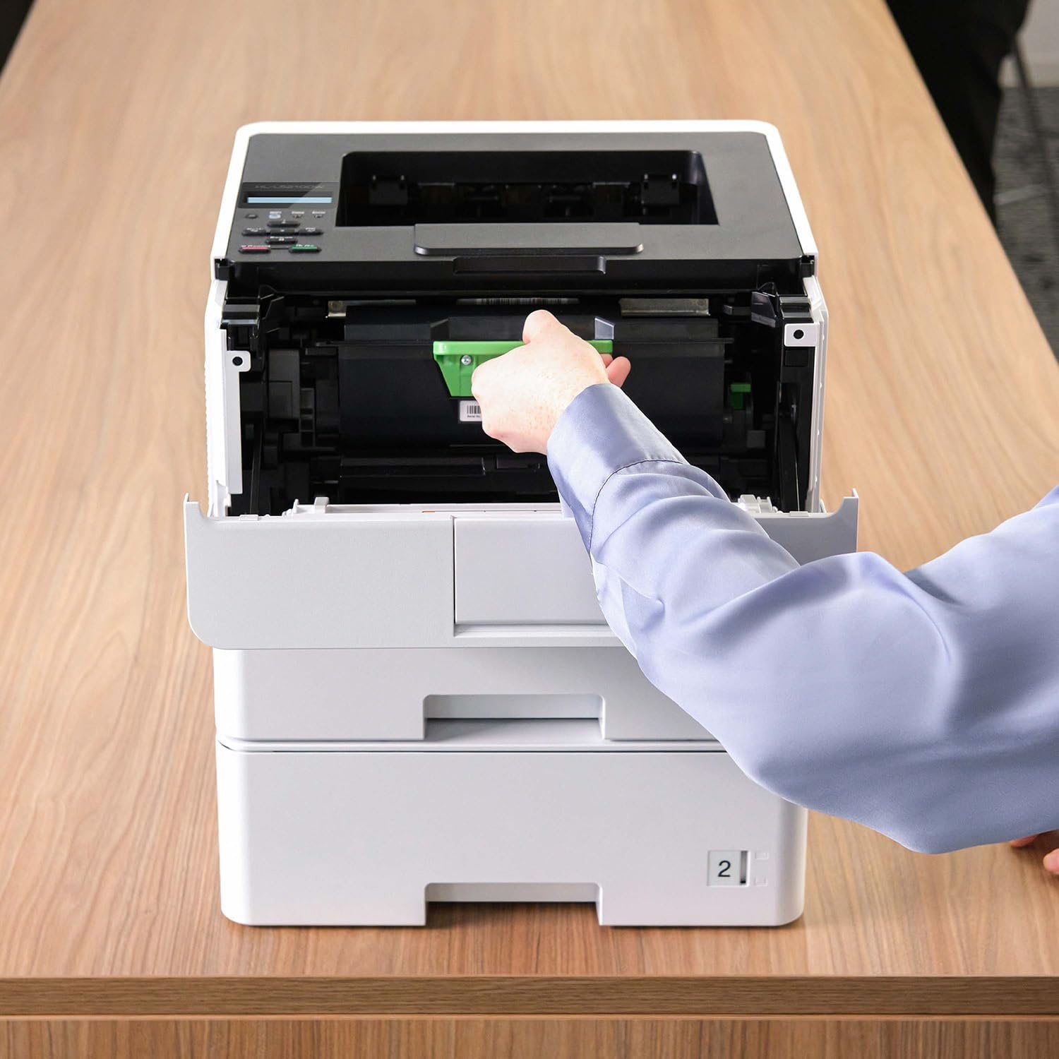image:imageBrother HLL6210DWT Business Monochrome Laser Printer with Dual Paper Trays Wireless Networking Works with Alexa WhiteHLL6210DWT