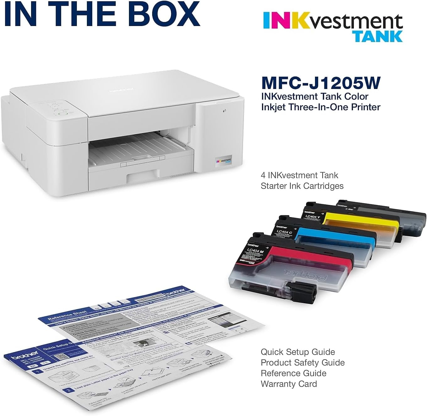 image:imageBrother INKvestment 1365 Wireless Color Inkjet AllinOne Printer with Automatic Duplex Printing and 18 Color Display Includes Refresh Subscription Trial1 MFCJ1365DWMFCJ1205W