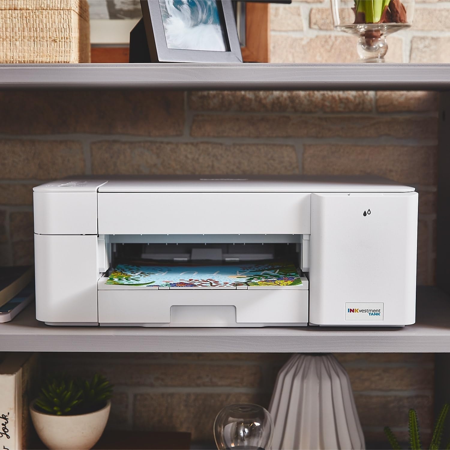 image:imageBrother INKvestment 1365 Wireless Color Inkjet AllinOne Printer with Automatic Duplex Printing and 18 Color Display Includes Refresh Subscription Trial1 MFCJ1365DWMFCJ1205W