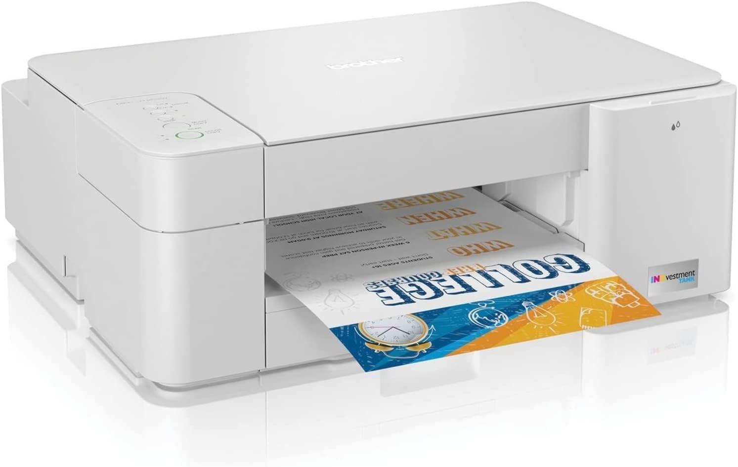 image:imageBrother INKvestment 1365 Wireless Color Inkjet AllinOne Printer with Automatic Duplex Printing and 18 Color Display Includes Refresh Subscription Trial1 MFCJ1365DWMFCJ1205W