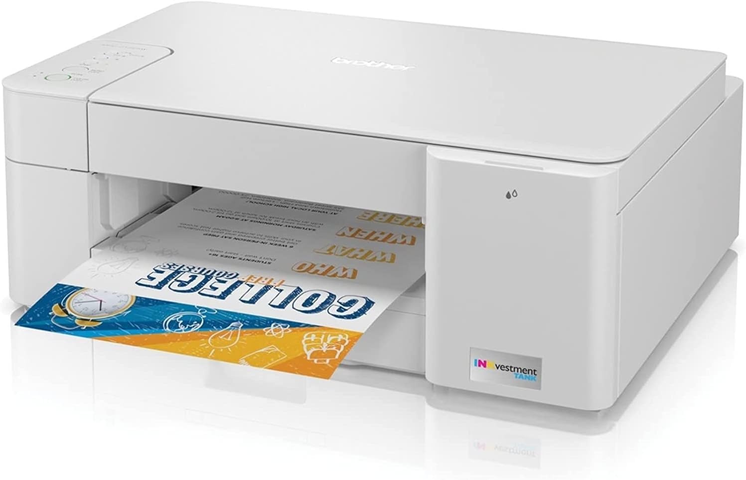 image:imageBrother INKvestment 1365 Wireless Color Inkjet AllinOne Printer with Automatic Duplex Printing and 18 Color Display Includes Refresh Subscription Trial1 MFCJ1365DWMFCJ1205W Renewed
