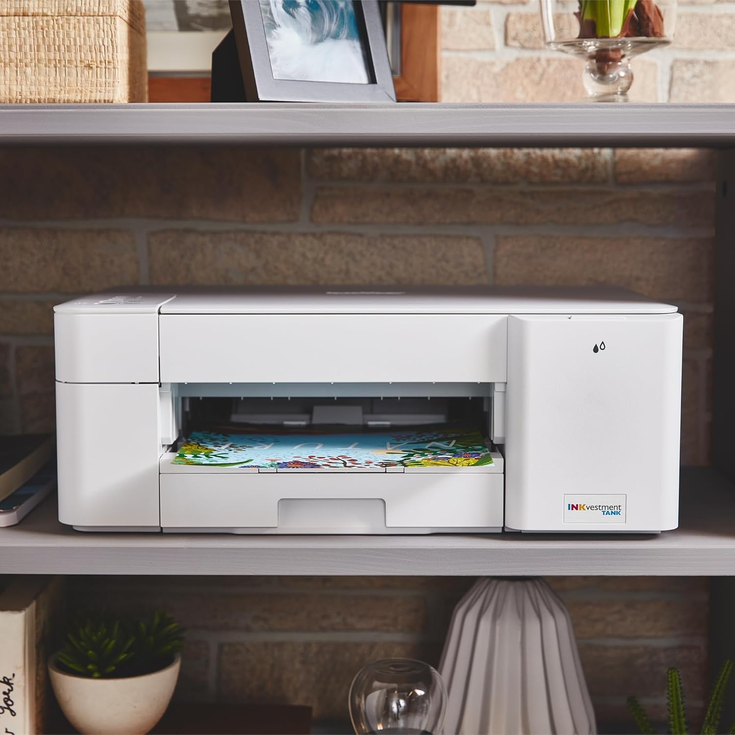 image:imageBrother INKvestment 1365 Wireless Color Inkjet AllinOne Printer with Automatic Duplex Printing and 18 Color Display Includes Refresh Subscription Trial1 MFCJ1365DWMFCJ1215W