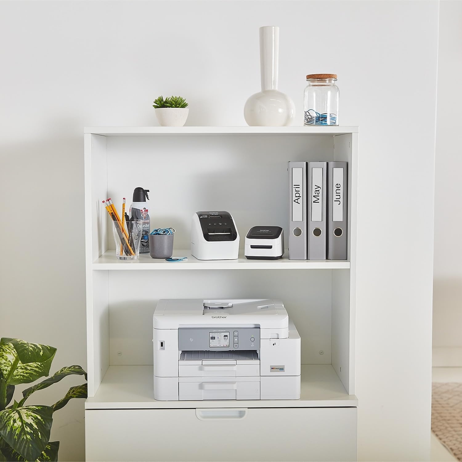 image:imageBrother INKvestment 4555 Wireless Color Inkjet AllinOne Printer with 27 Color Touchscreen and 2 Paper Trays Includes Refresh Subscription Trial1 MFCJ4555DWMFCJ4535DW
