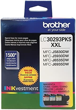 image:imageBrother LC3029 Color CMY Ink Cartridges LC30293PKS Super High Yield 3PackCyanMagentaYellowColors
