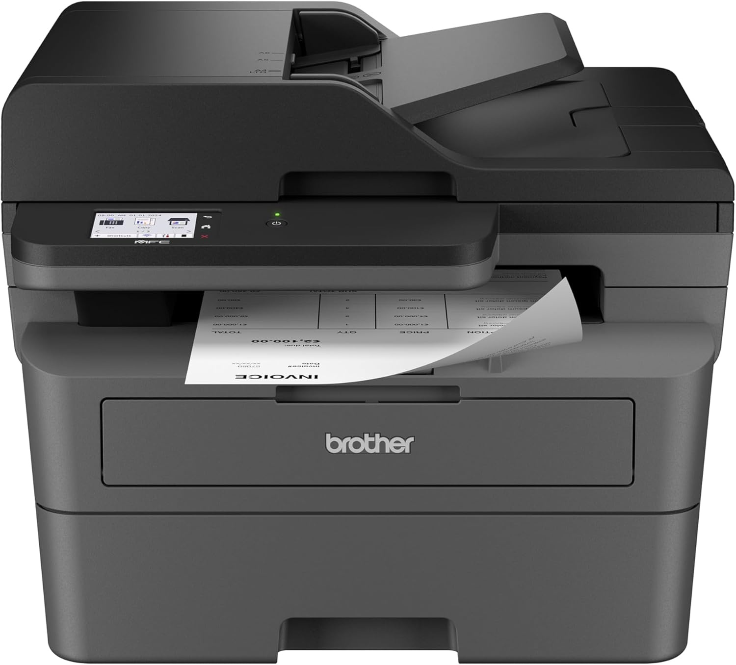 image:imageBrother MFCL2820DW Wireless Compact Monochrome AllinOne Laser Printer with Copy Scan and Fax Duplex Black amp White Includes Refresh Subscription Trial1 Works with AlexaMFCL2820DW