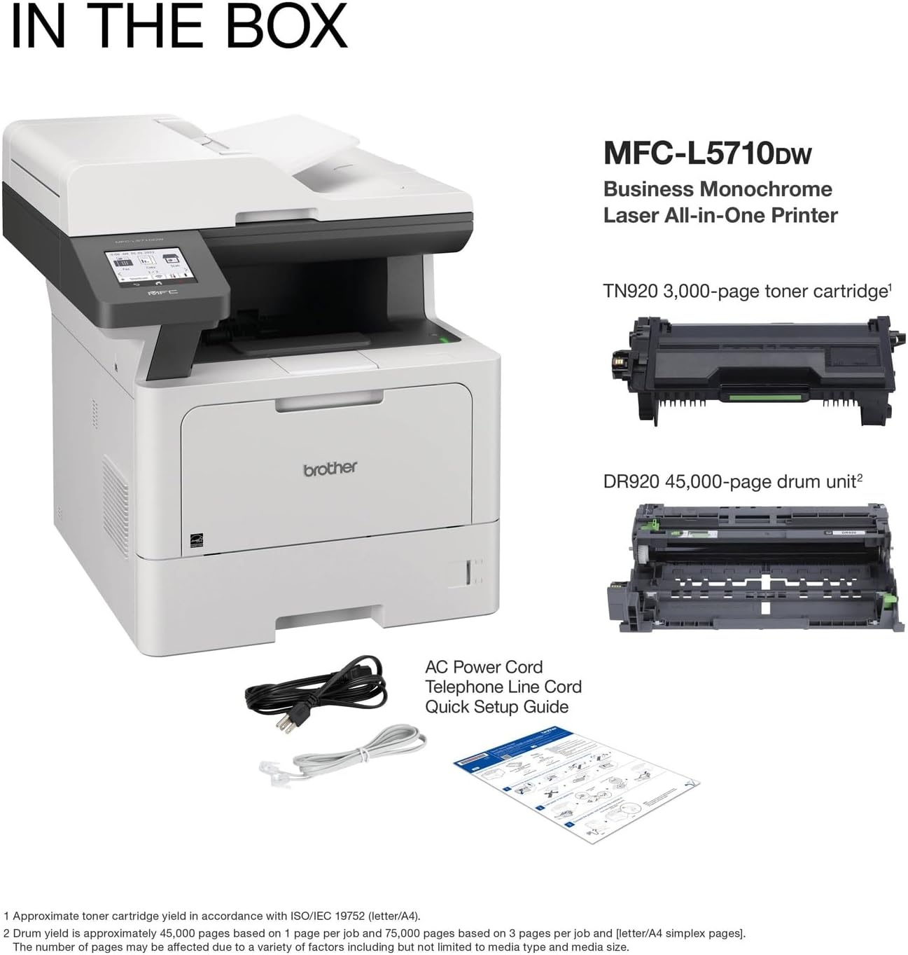 image:imageBrother MFCL5710DW amp TN920XXLMFCL5710DW