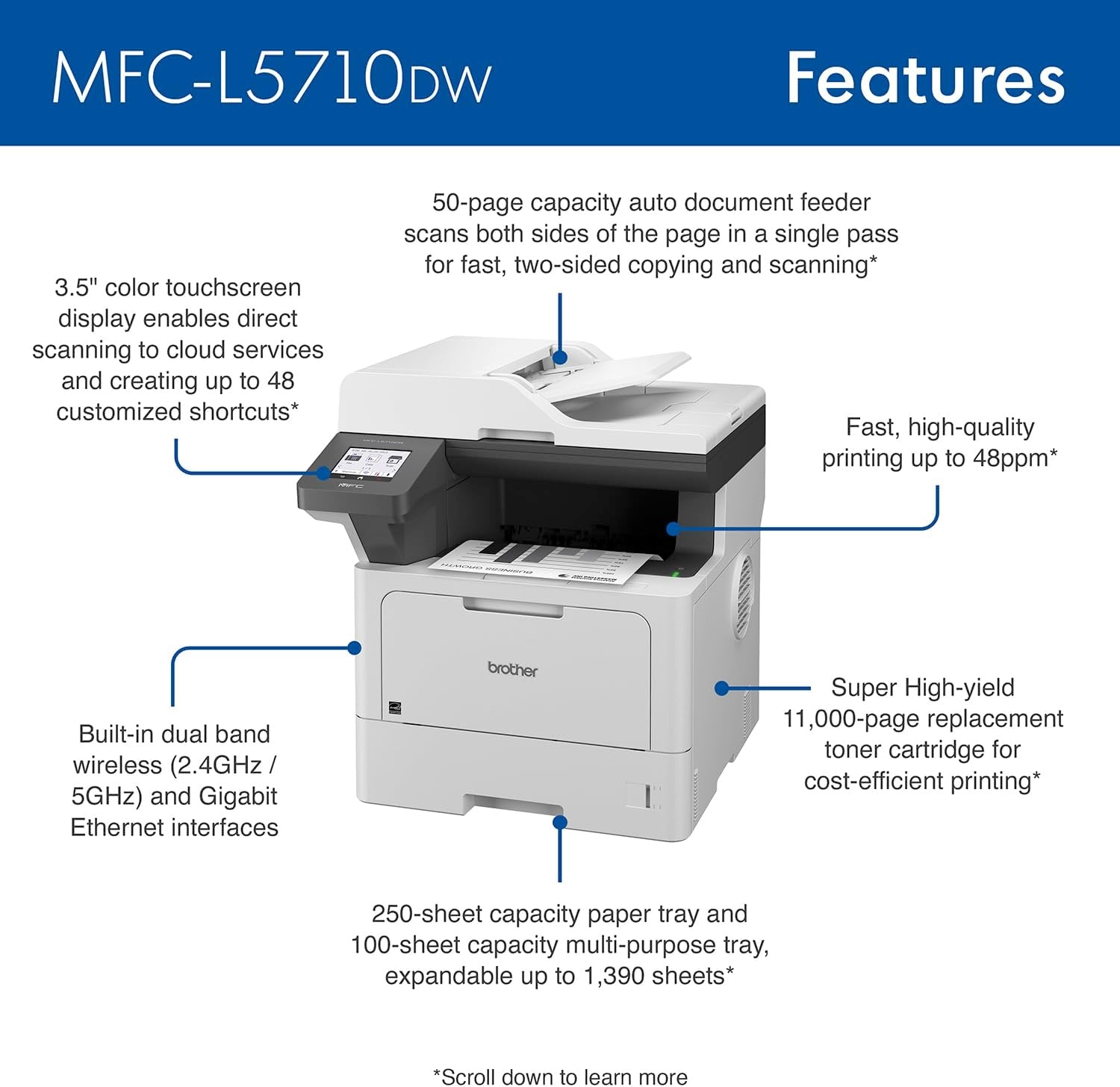 image:imageBrother MFCL5710DW amp TN920XXLMFCL5710DW