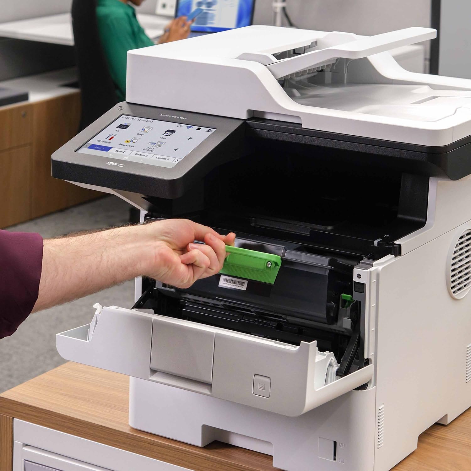 image:imageBrother MFCL6810DW Enterprise Monochrome Laser AllinOne Printer Large Paper Capacity Wireless Networking Advanced Security Features and Duplex Print Scan and Copy Works with AlexaRenewed MFCL6810DW