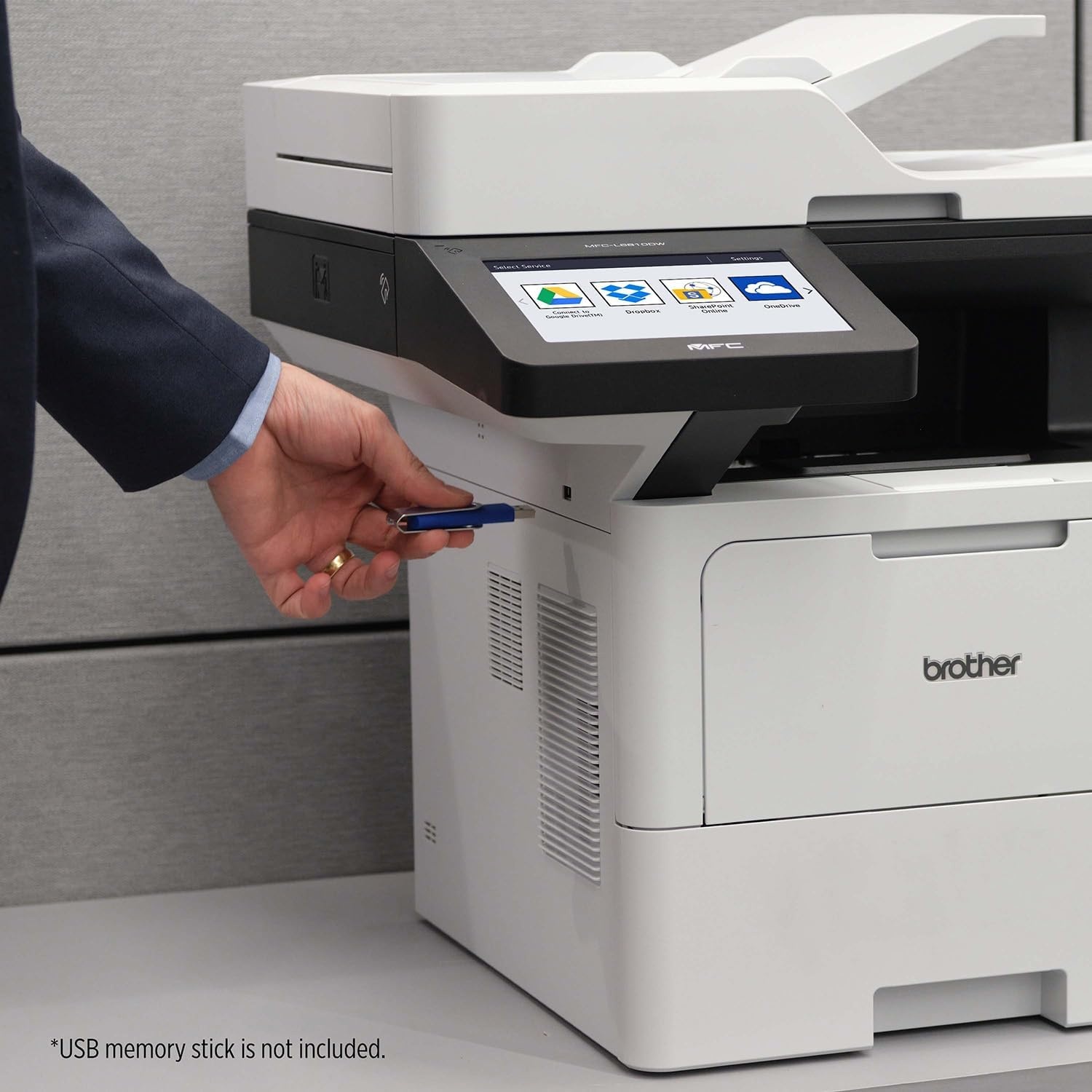 image:imageBrother MFCL6810DW Enterprise Monochrome Laser AllinOne Printer Large Paper Capacity Wireless Networking Advanced Security Features and Duplex Print Scan and Copy Works with AlexaRenewed MFCL6810DW