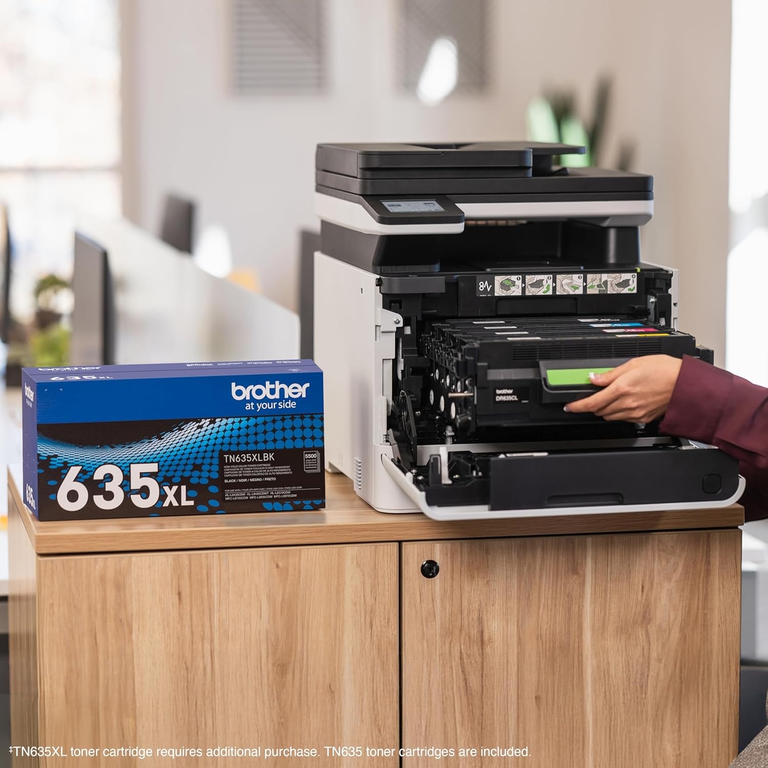 image:imageBrother MFCL8730CDW Business Color Laser AllinOne Printer with Duplex Print Scan Copy Wireless Networking and Advanced Security FeaturesMFCL8730CDW