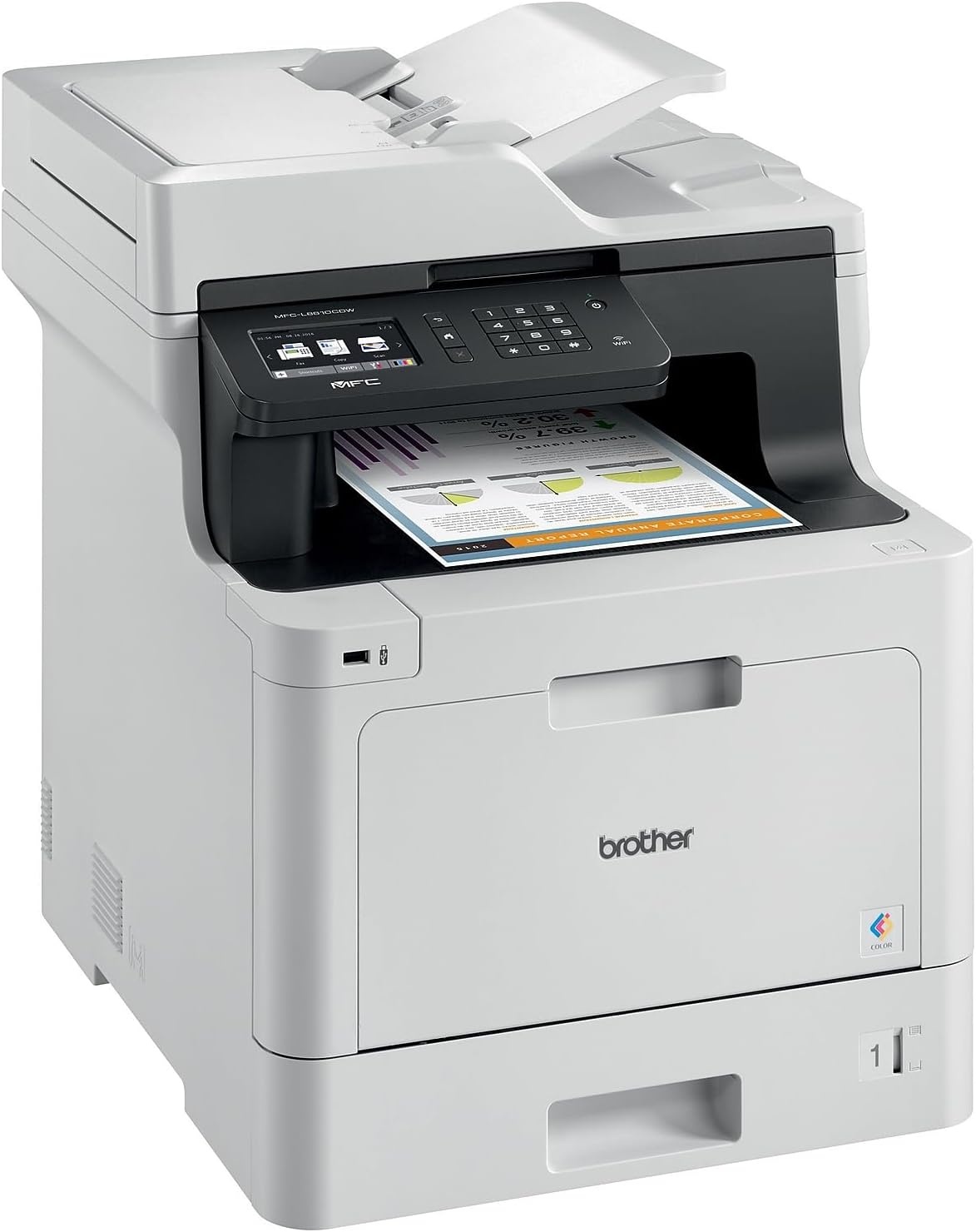 image:imageBrother MFCL8730CDW Business Color Laser AllinOne Printer with Duplex Print Scan Copy Wireless Networking and Advanced Security FeaturesPrevious Model MFCL8610CDW