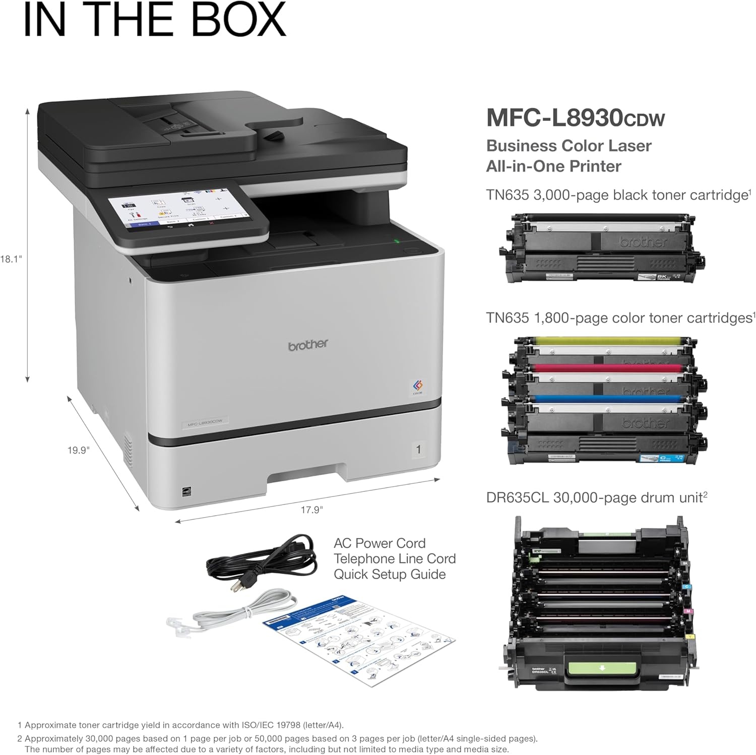 image:imageBrother MFCL8930CDW Business Color Laser AllinOne Printer with Duplex Print Scan Copy LowCost Printing and Advanced Security FeaturesCurrent Version MFCL8930CDW
