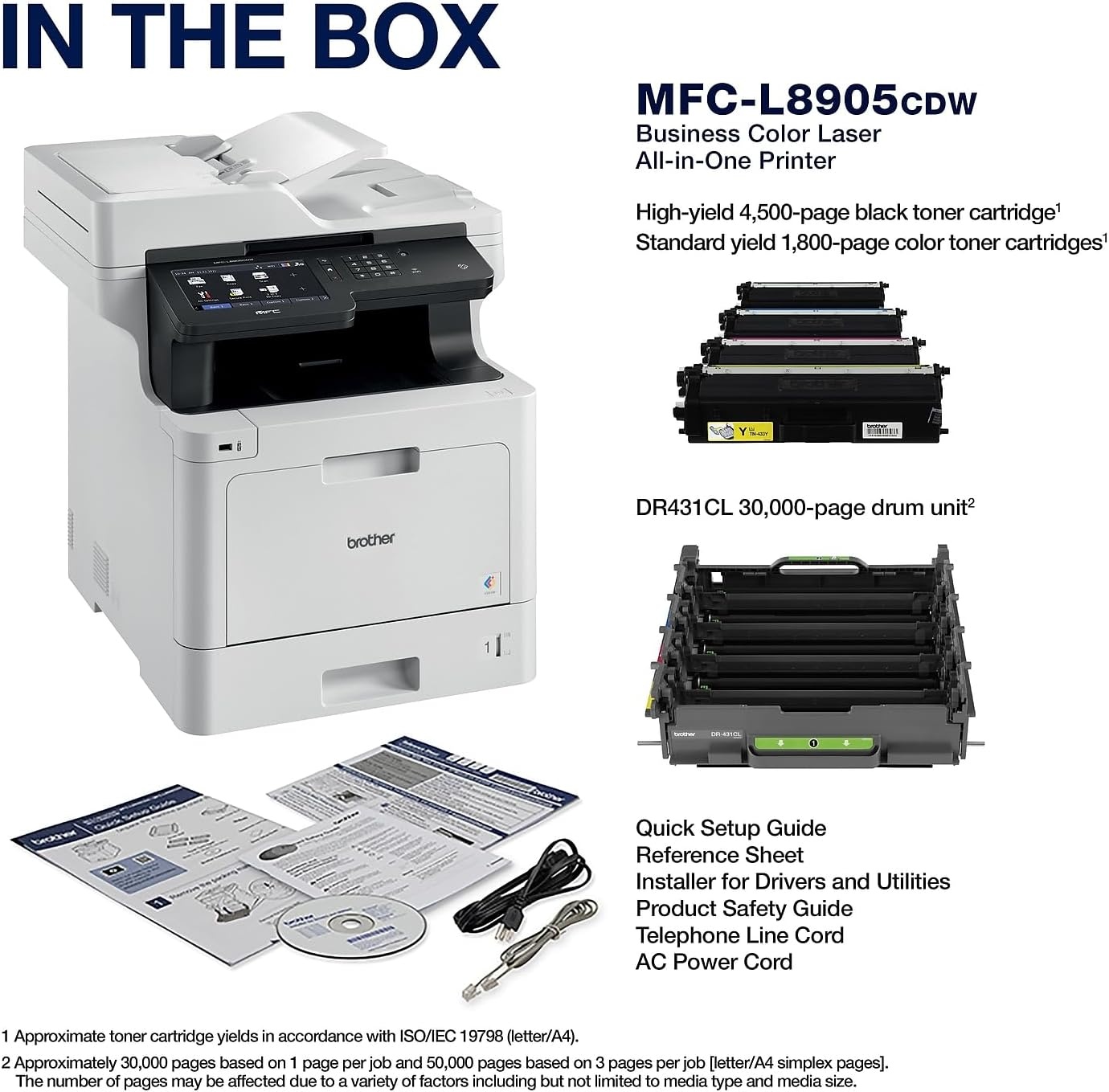 image:imageBrother MFCL8930CDW Business Color Laser AllinOne Printer with Duplex Print Scan Copy LowCost Printing and Advanced Security FeaturesPrevious Version MFCL8905CDW