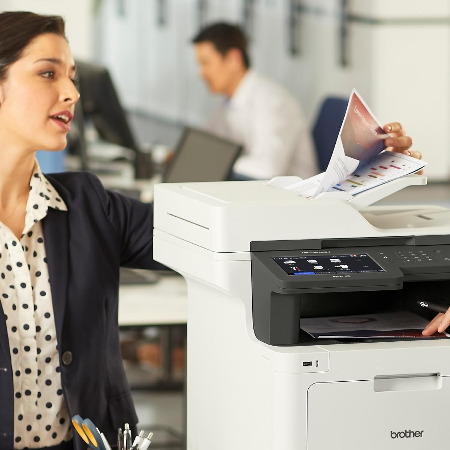 image:imageBrother MFCL8930CDW Business Color Laser AllinOne Printer with Duplex Print Scan Copy LowCost Printing and Advanced Security FeaturesPrevious Version MFCL8905CDW