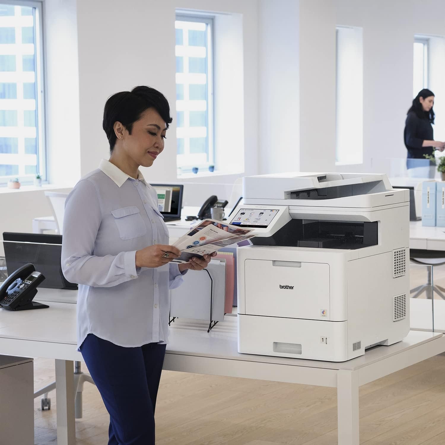 image:imageBrother MFCL9610CDN Enterprise Color Laser AllinOne Printer with Fast Printing Large Paper Capacity and Advanced Security FeaturesMFCL9610CDN
