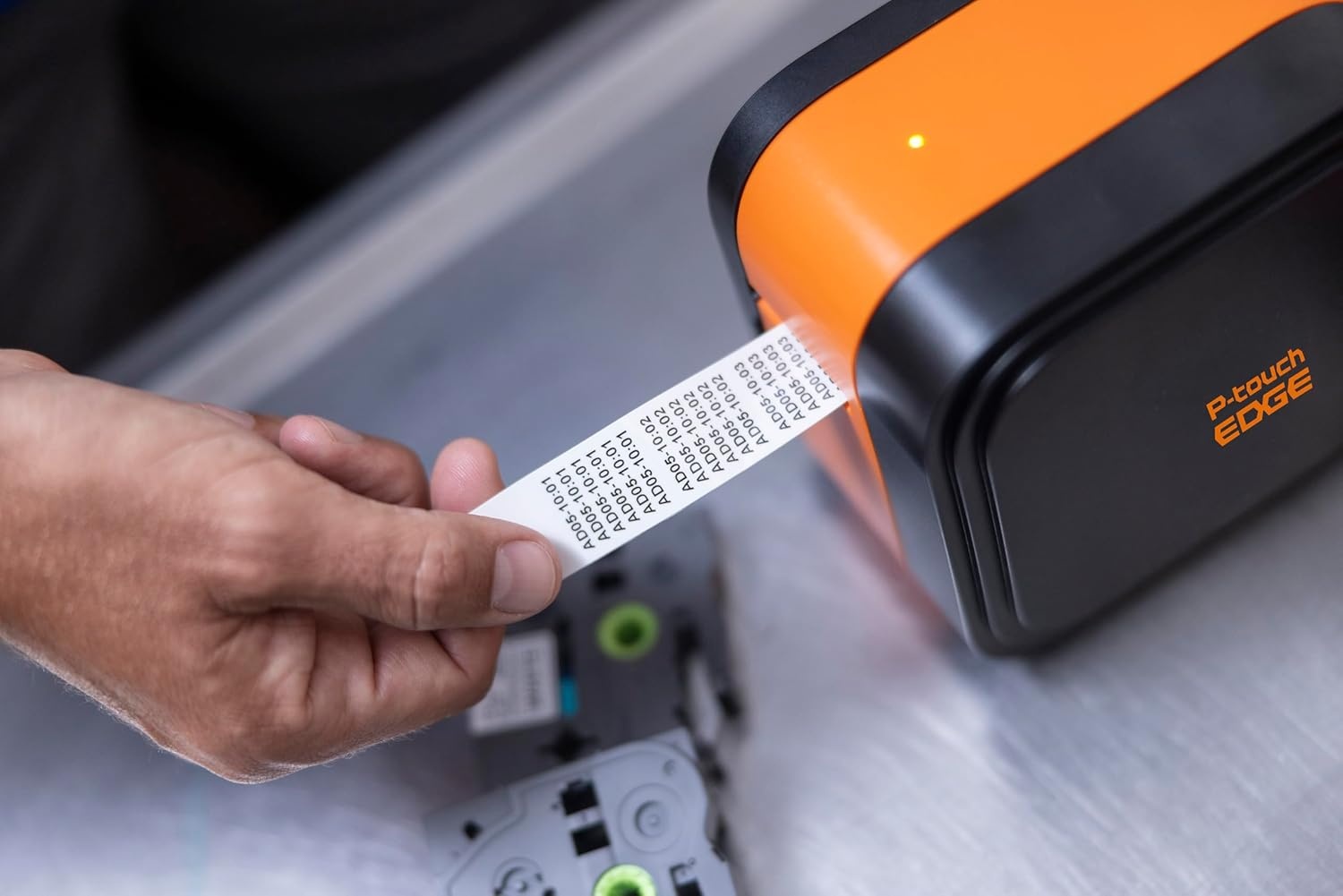 image:imageBrother PTouch Cube XP Monochrome Label Maker with Bluetooth Wireless Technology PT P910BTIndustrial Professional Label Printer