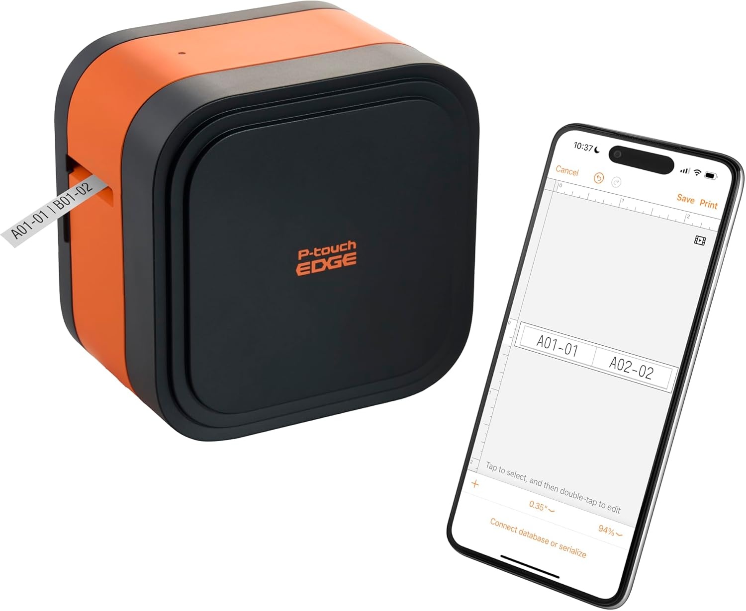 image:imageBrother PTouch Cube XP Monochrome Label Maker with Bluetooth Wireless Technology PT P910BTIndustrial Professional Label Printer