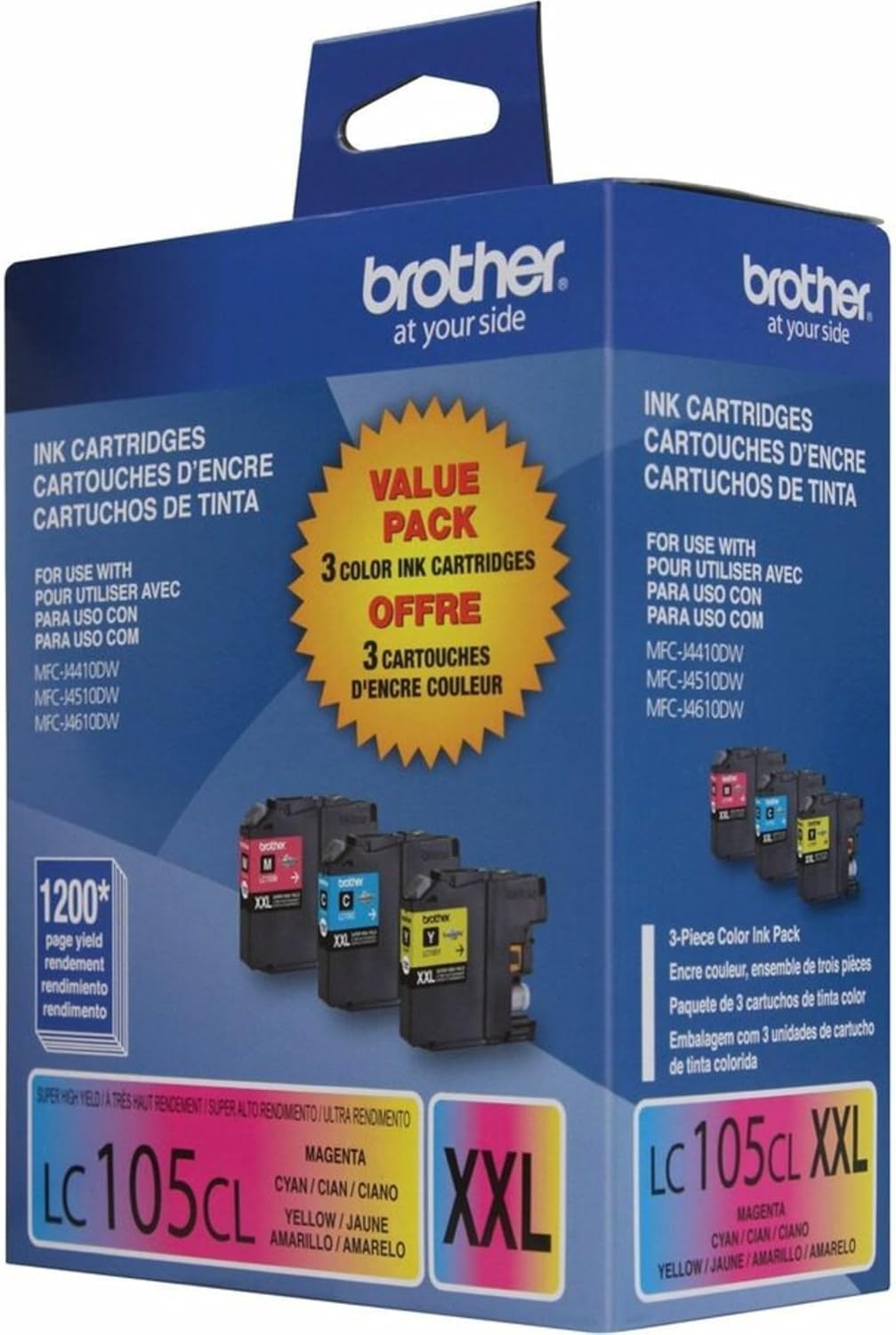 image:imageBrother Printer LC1053PKS Ink Cyan magenta yellowColors