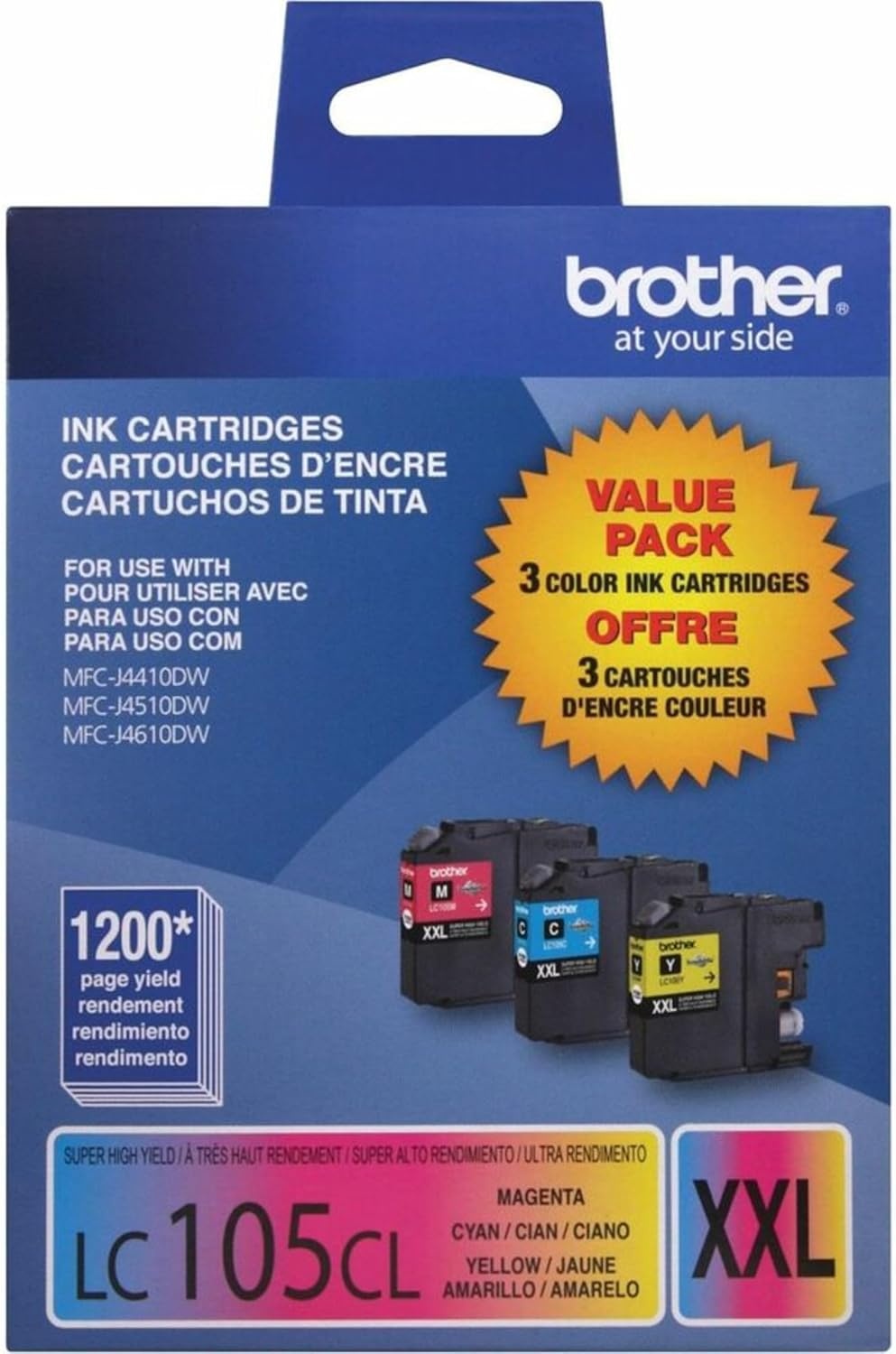 image:imageBrother Printer LC1053PKS Ink Cyan magenta yellowColors