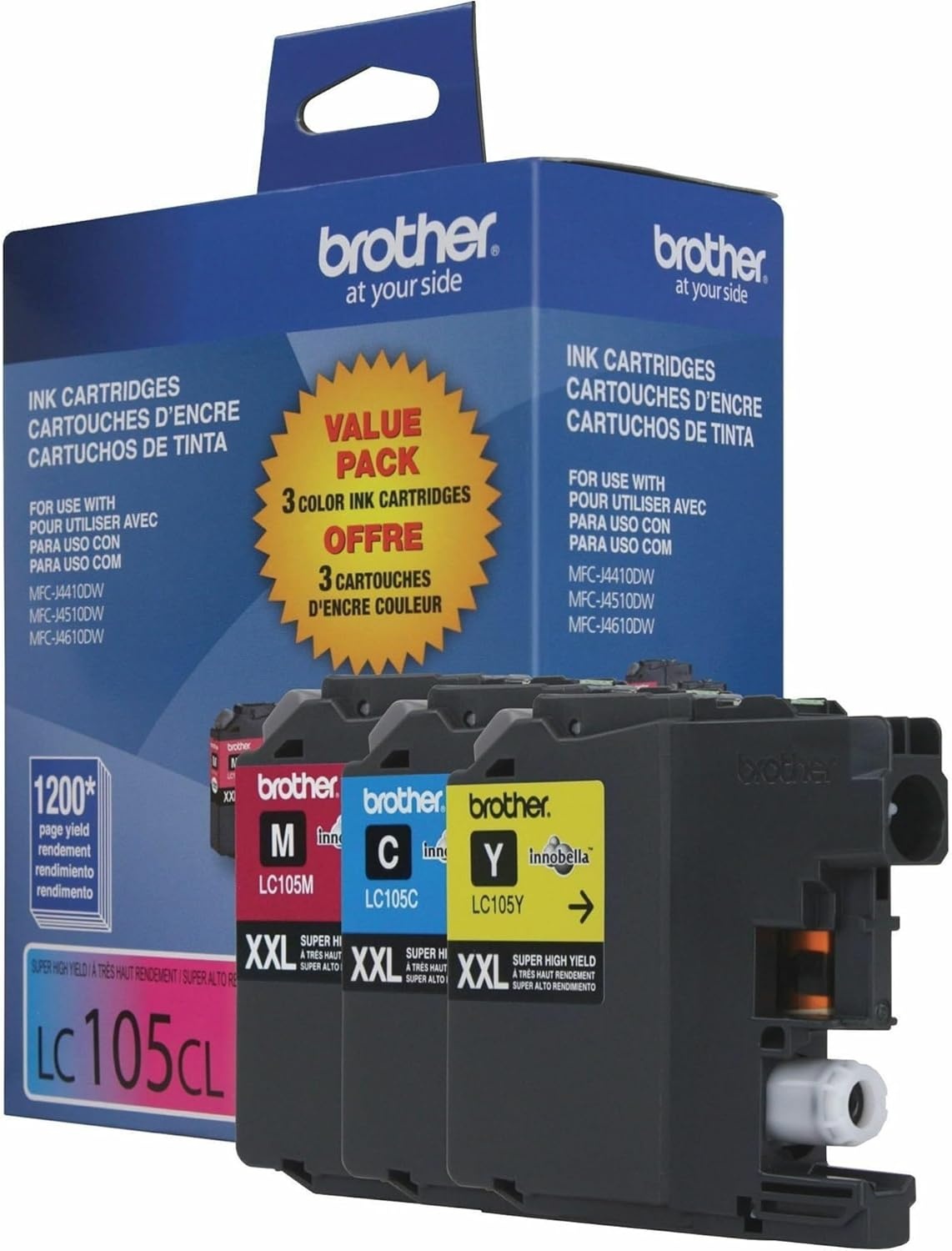 image:imageBrother Printer LC1053PKS Ink Cyan magenta yellowColors