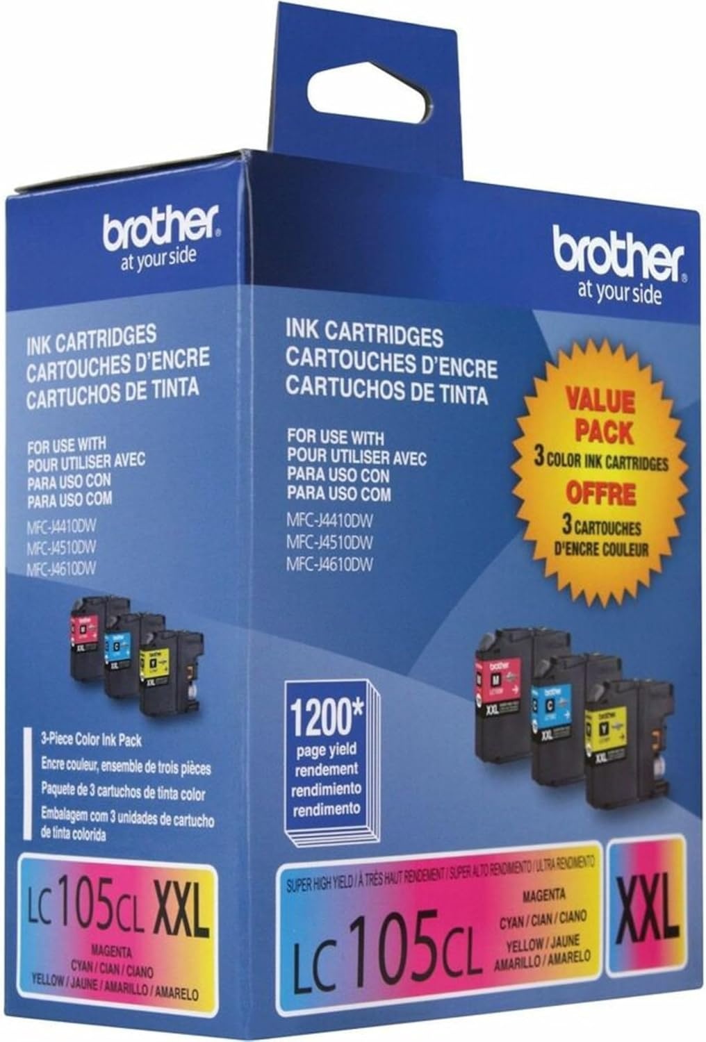 image:imageBrother Printer LC1053PKS Ink Cyan magenta yellowColors